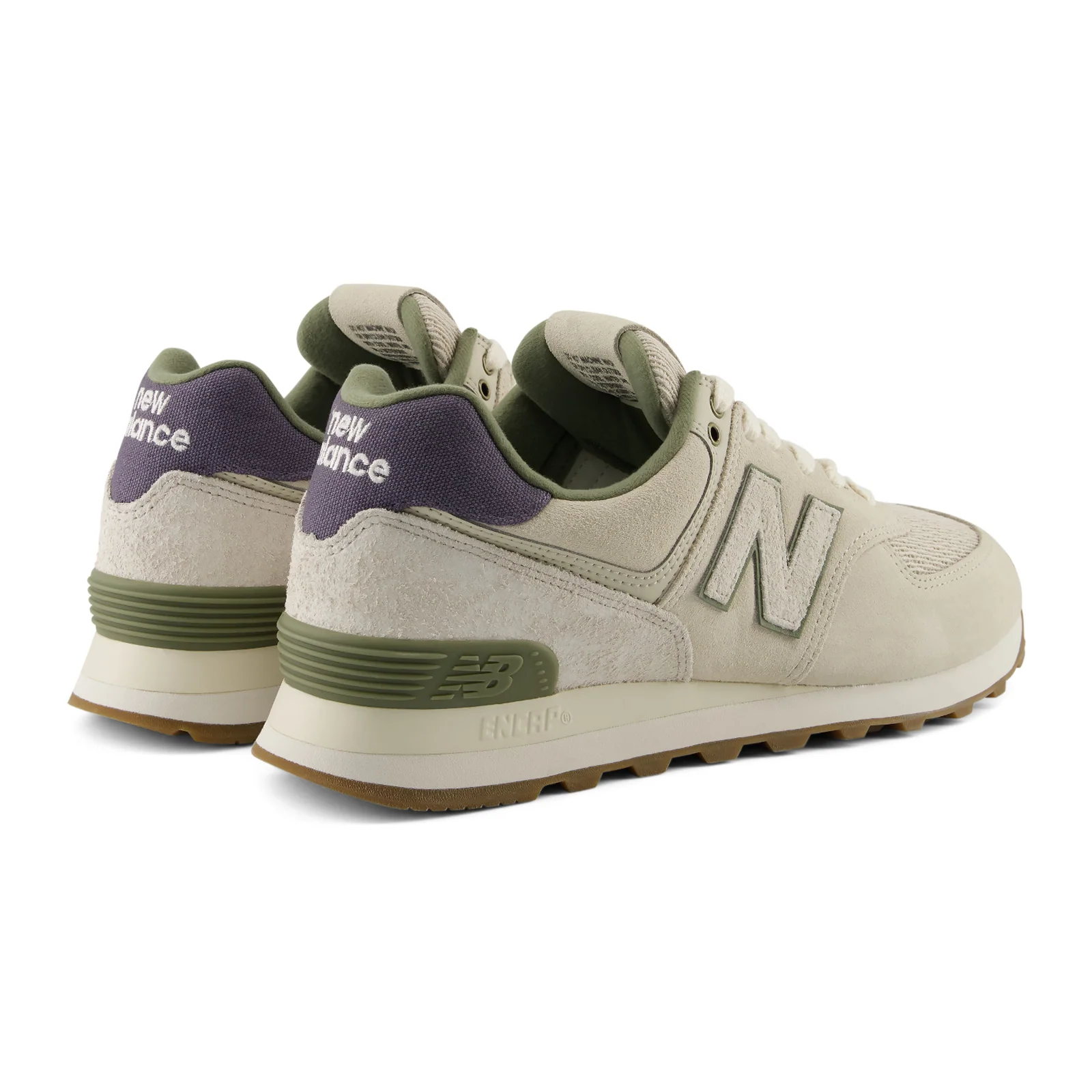 New Balance 574 Sneaker (Unisex) - Timberwolf/Dark Olivine - Image 5