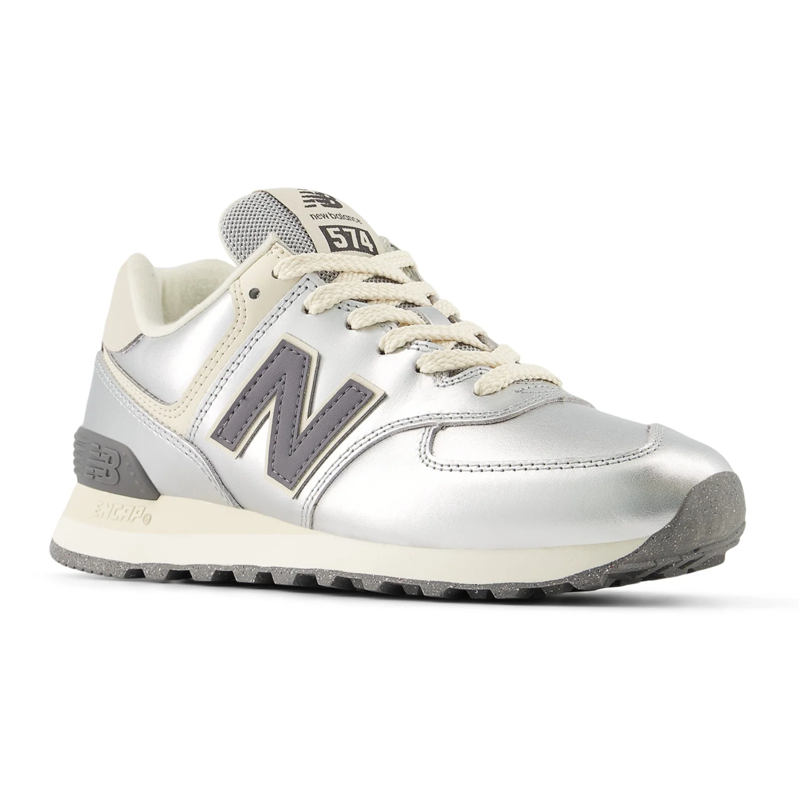 New Balance 574 Sneaker (Women) - Metallic Silver/Arctic Grey - Image 3