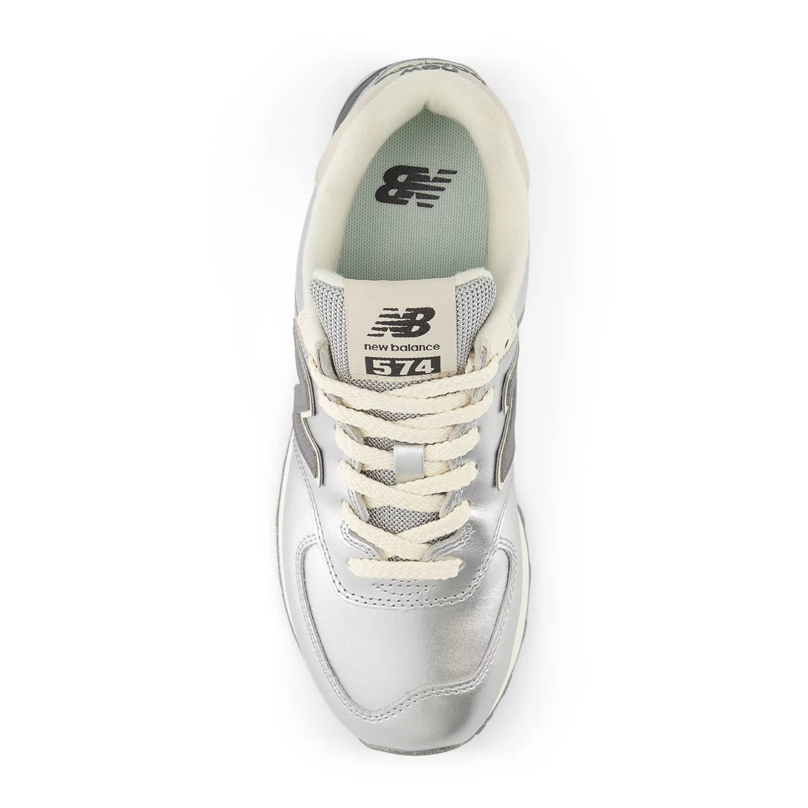 New Balance 574 Sneaker (Women) - Metallic Silver/Arctic Grey - Image 4