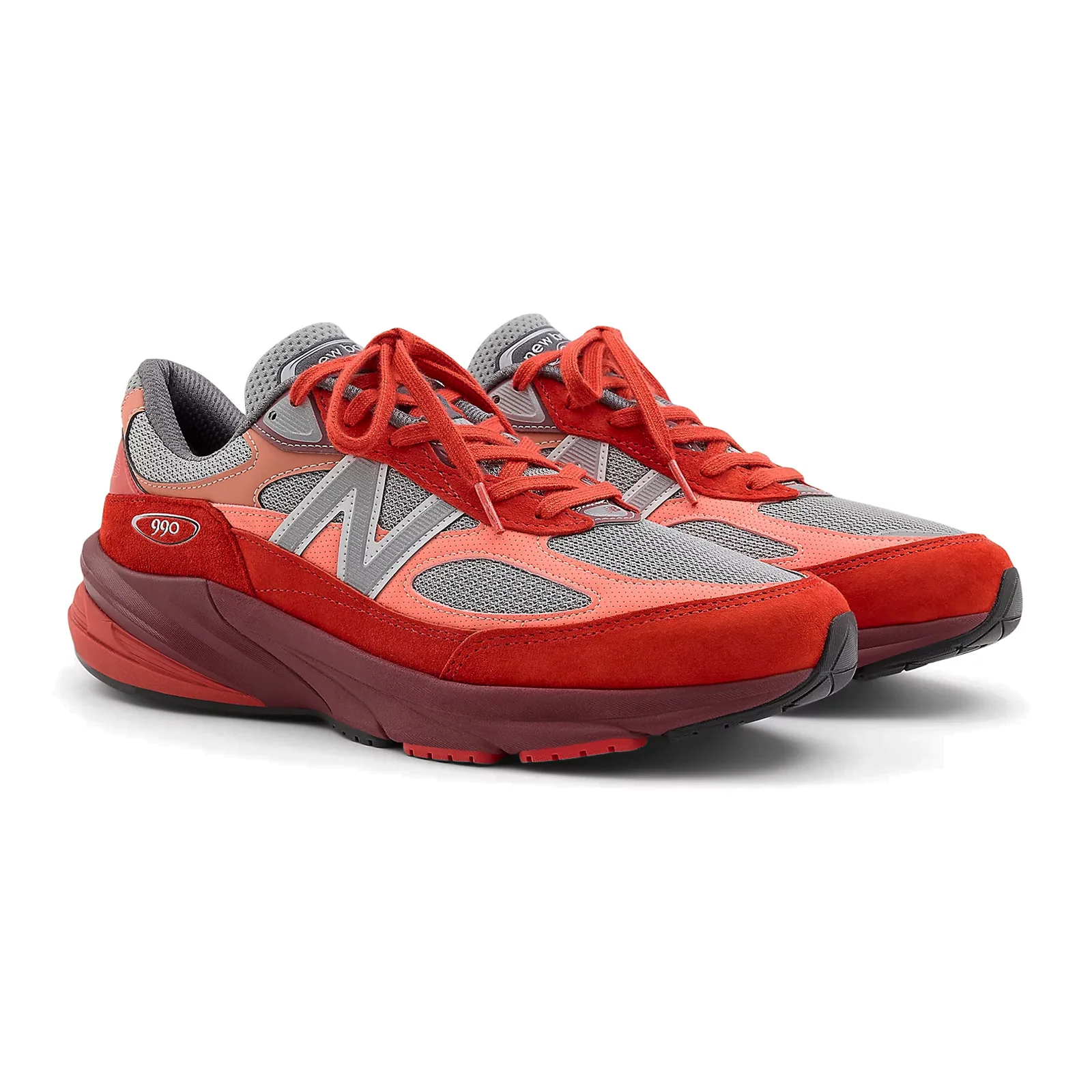 New Balance 990 v6 Running Shoe (Unisex) - Molten Lava/Monarch Burgundy - Image 3