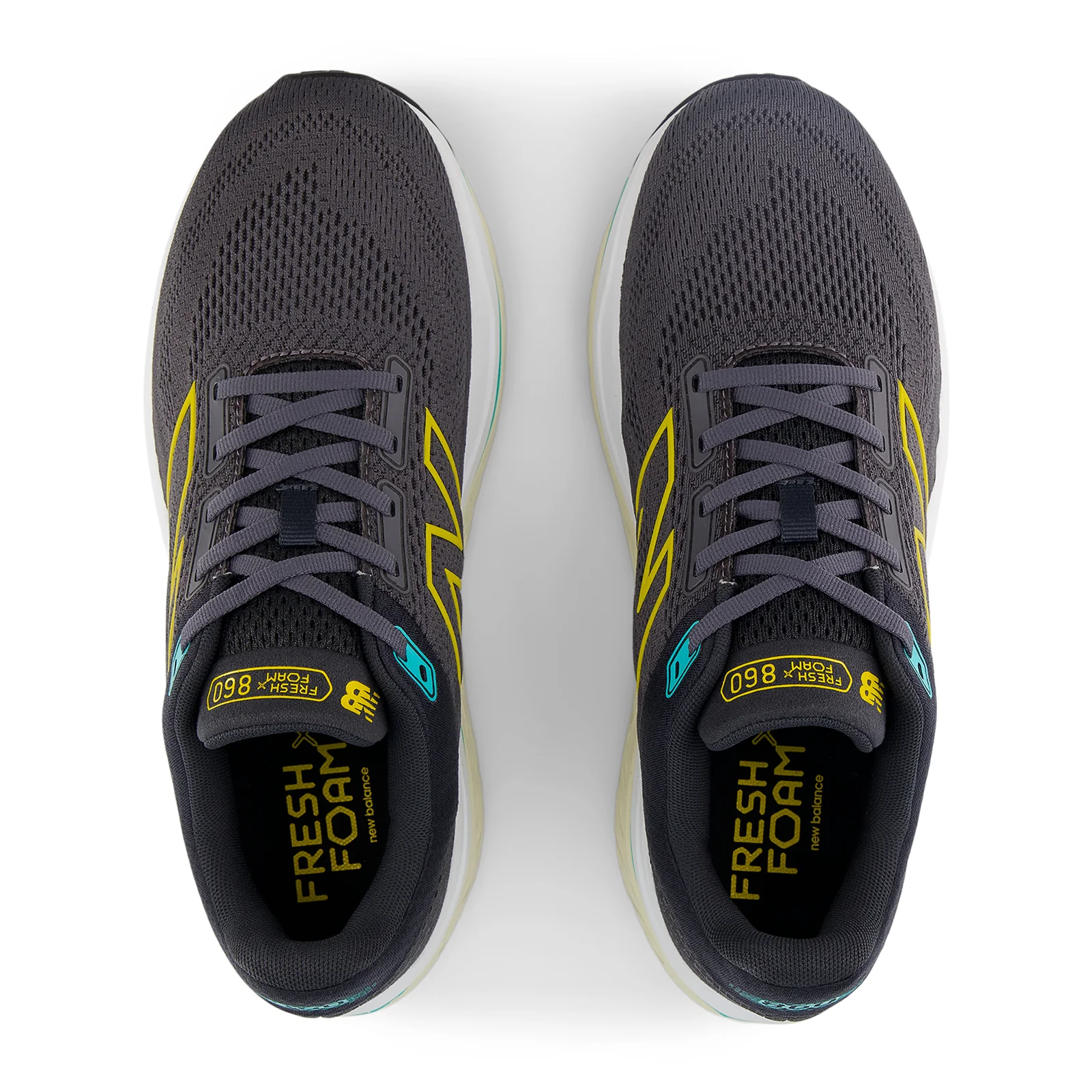 New Balance Fresh Foam X 860 v14 Running Shoe (Men) - Magnet/Ginger Lemon/Cyber Jade - Image 3