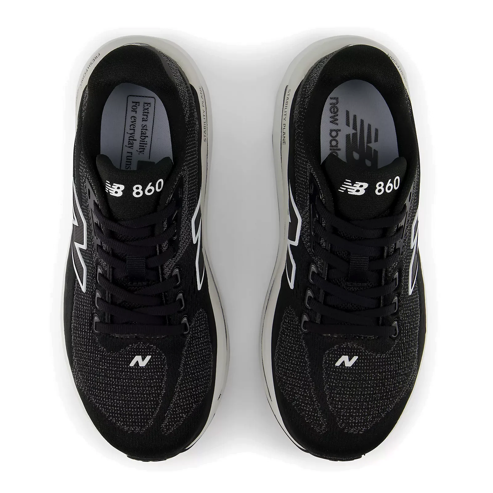 New Balance Fresh Foam X 860 v15 Running Shoe (Women) - Black/NB 103 White - Image 4