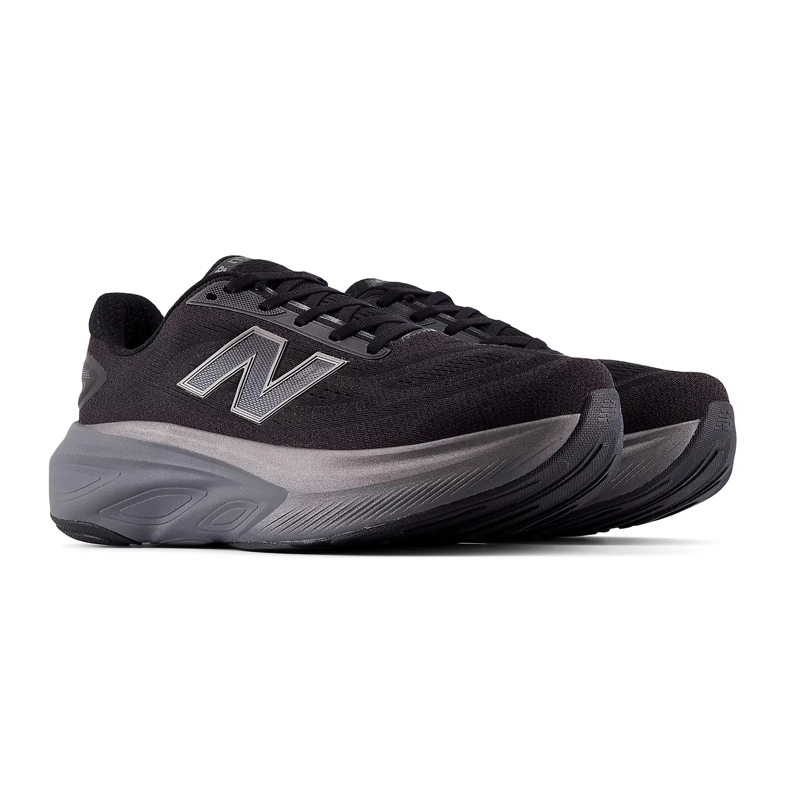New Balance Fresh Foam X More v6 Running Shoe (Men) - Black/Castlerock/Black Metallic - Image 3