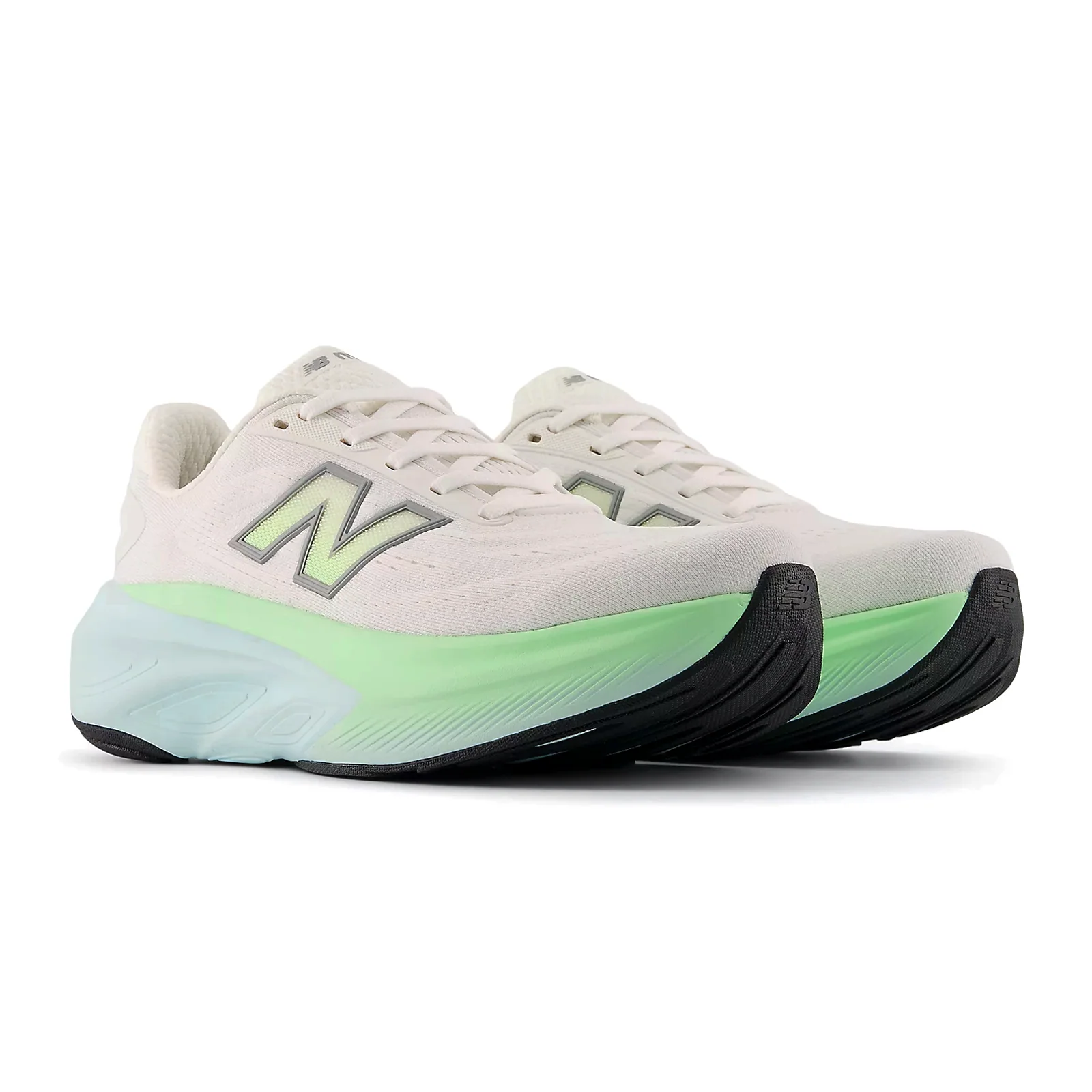 New Balance Fresh Foam X More v6 Running Shoe (Women) - Sea Salt/Lab Green/Frosted Glass - Image 3