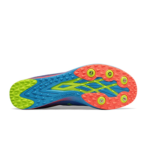New Balance XC5K v4 Cross Country Spike Track Shoe (Women) - Laser Blue/Dragon Fly - Image 4