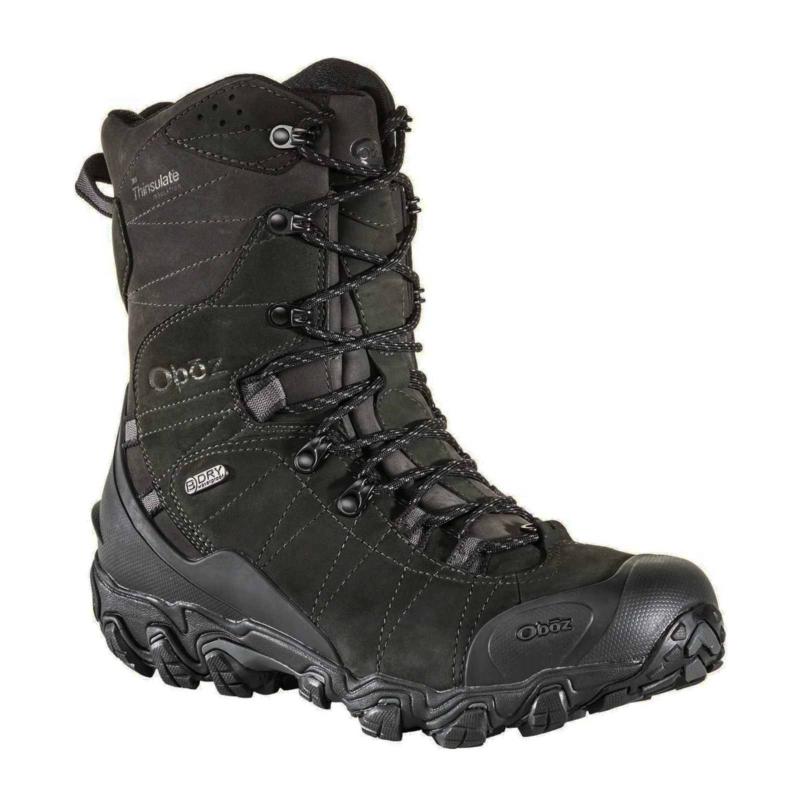 Oboz Bridger 10" Insulated B-DRY Winter Hiking Boot (Men) - Carbon Black - Image 2