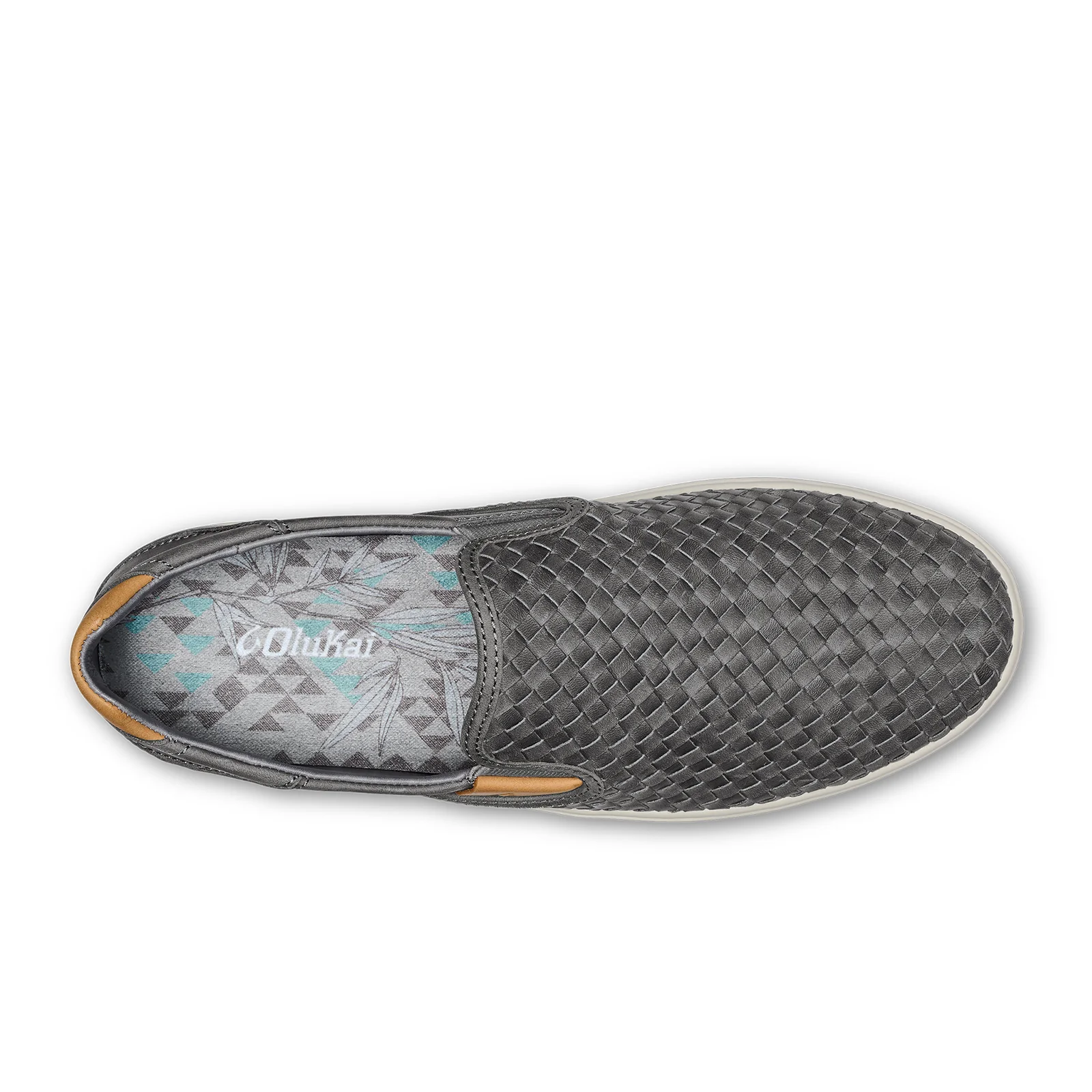 OluKai Lae'ahi Lauhala Slip On (Men) - Ash/Ash - Image 3