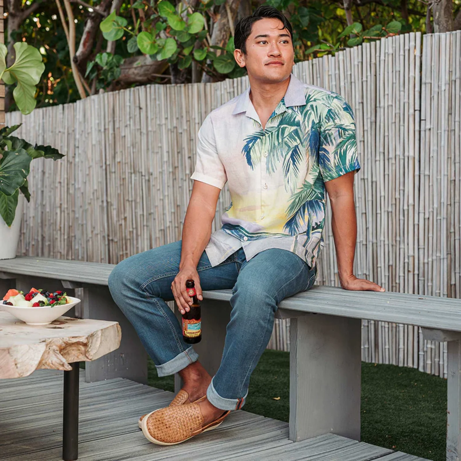 OluKai Lae'ahi Lauhala Slip On (Men) - Fox/Fox - Image 7