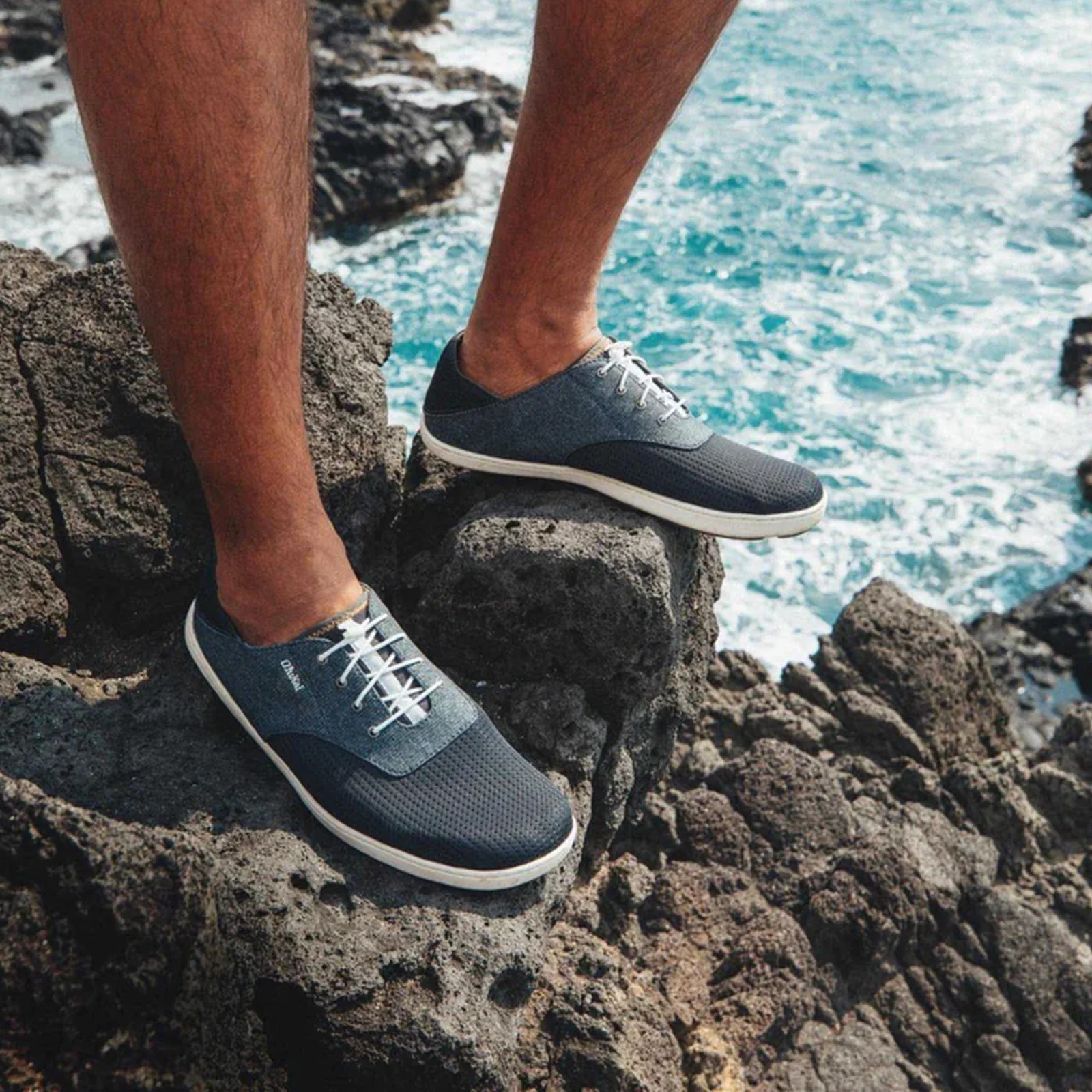 OluKai Nohea Moku Lace Up (Men) - Dark Shadow/Dark Shadow - Image 10