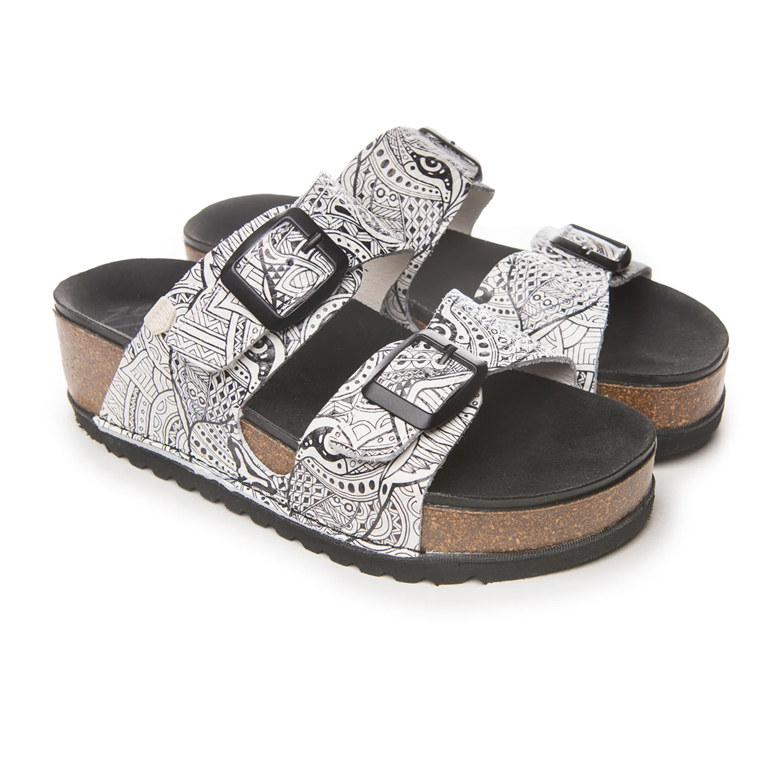 On Foot Aurora Slide Sandal (Women) - Black/White - Image 2