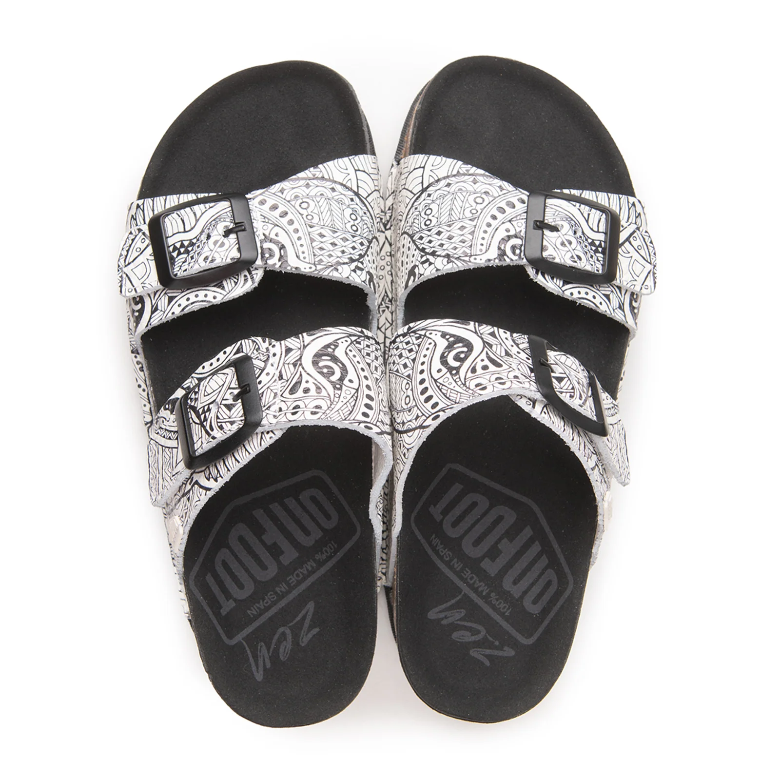 On Foot Aurora Slide Sandal (Women) - Black/White - Image 3