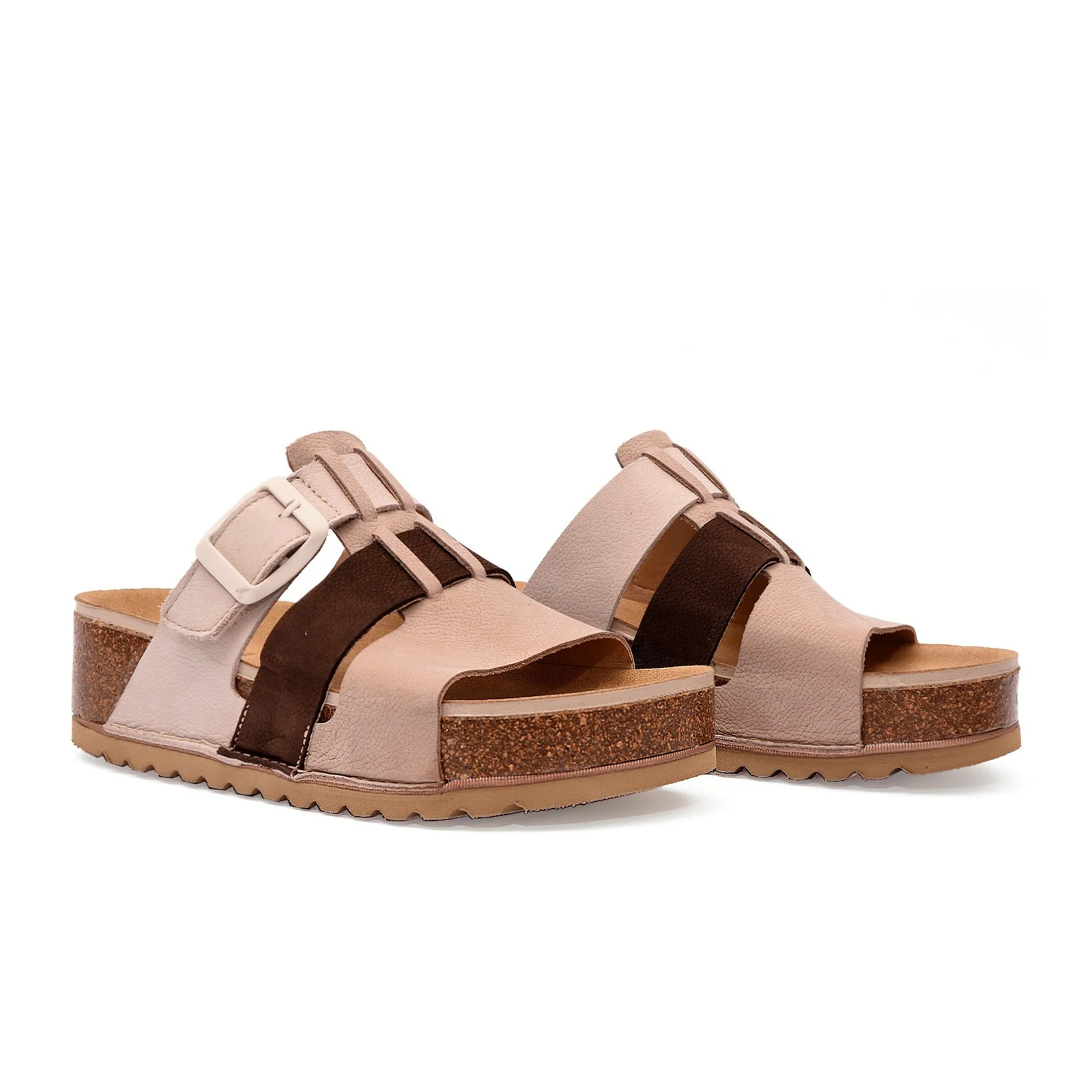 On Foot 1115 Naoshima Sandal (Women) - Nobuck Kume/Khave/Bone - Image 2