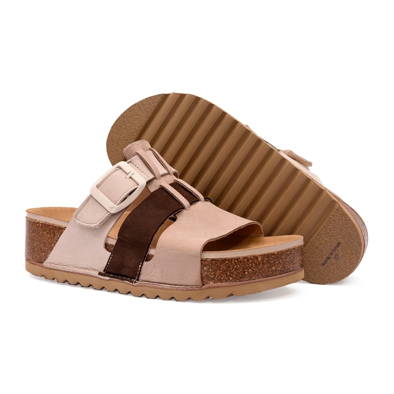 On Foot 1115 Naoshima Sandal (Women) - Nobuck Kume/Khave/Bone - Image 4