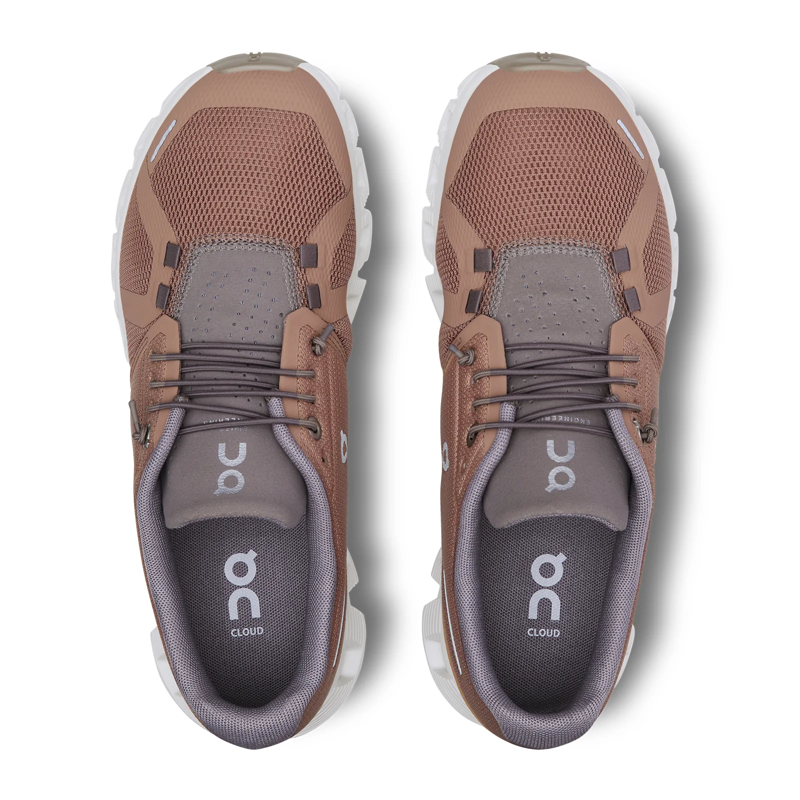 On Running Cloud 5 Running Shoe (Women) - Rosebrown/Fog - Image 3
