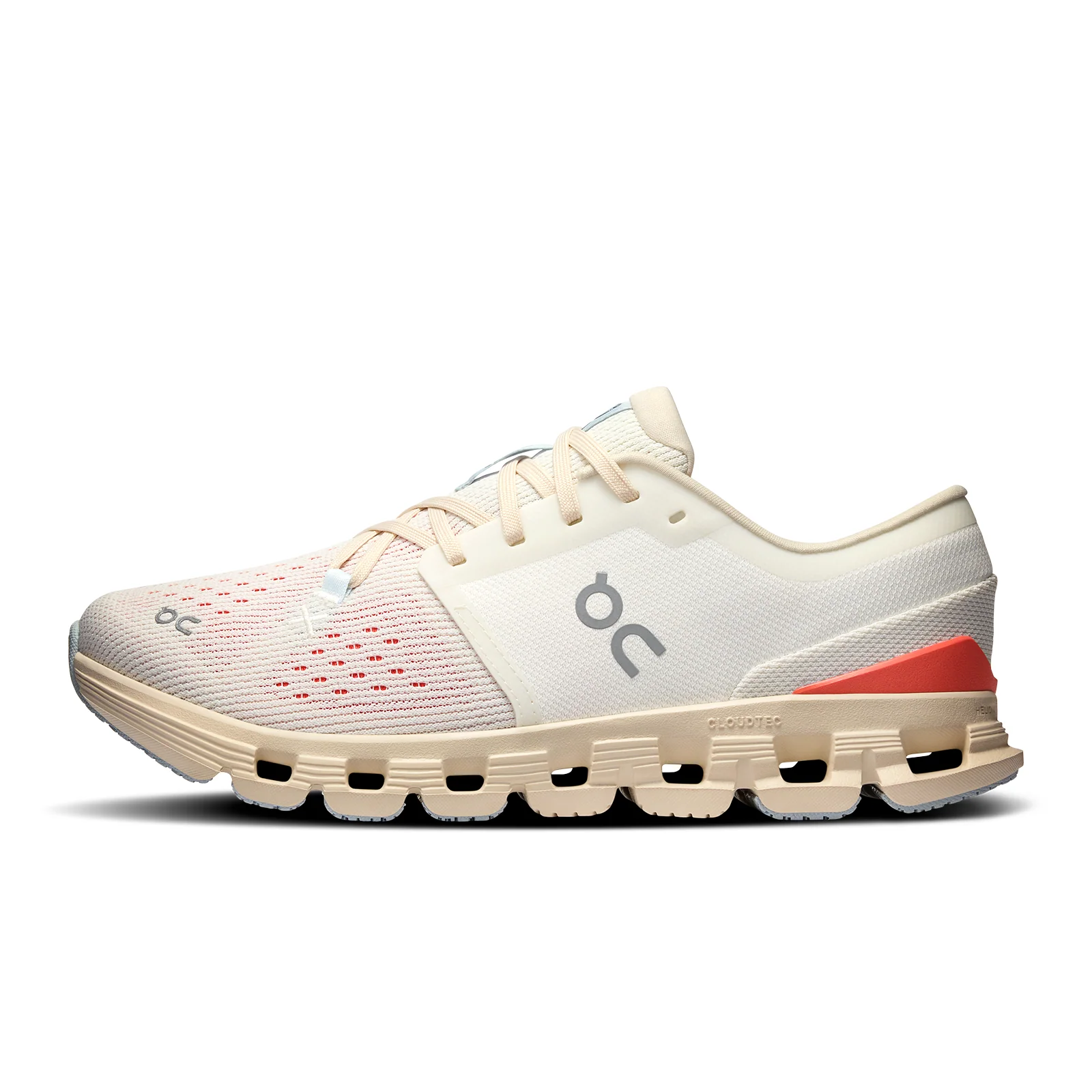 On Running Cloud X 4 Running Shoe (Women) - Ivory/Salmon - Image 2