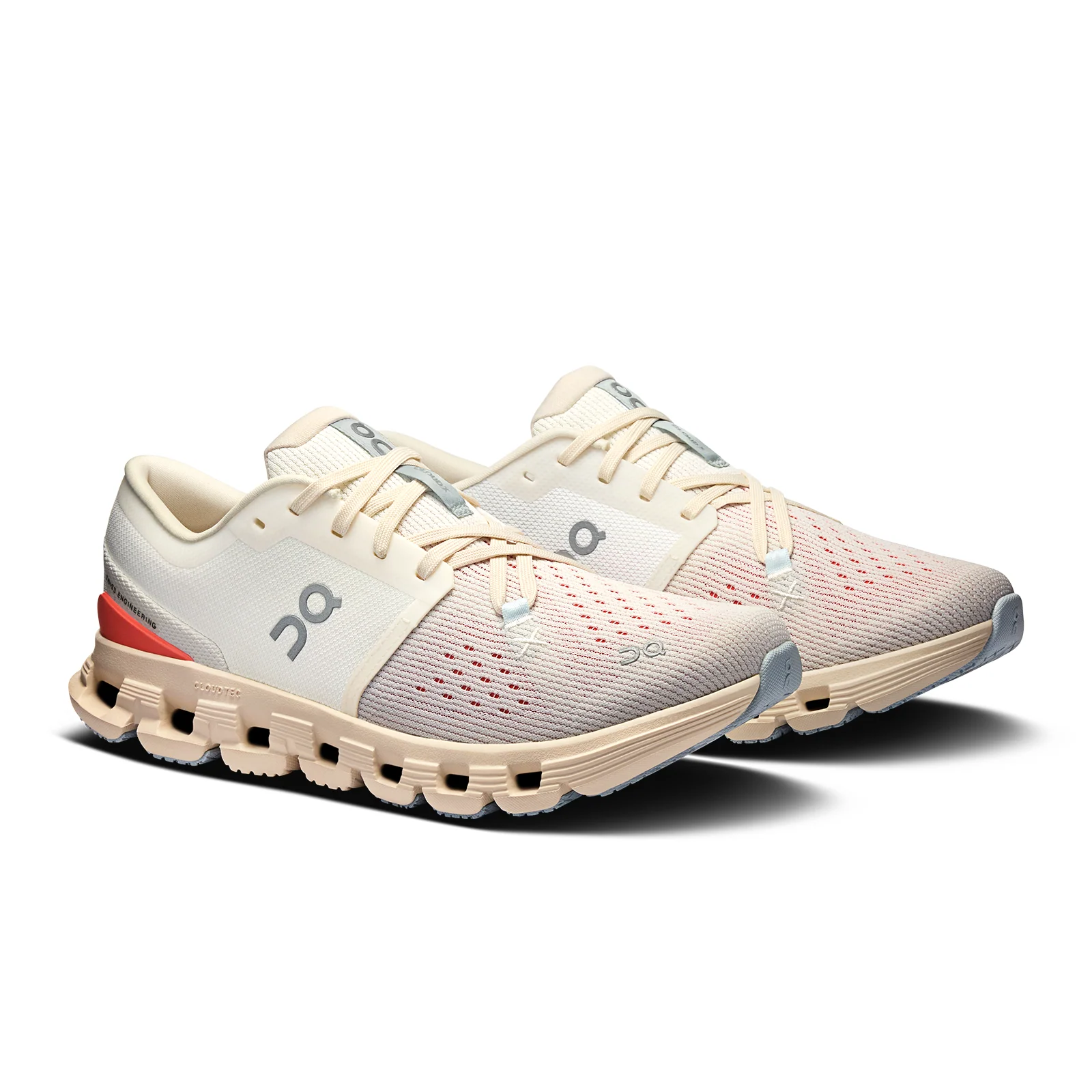 On Running Cloud X 4 Running Shoe (Women) - Ivory/Salmon - Image 3
