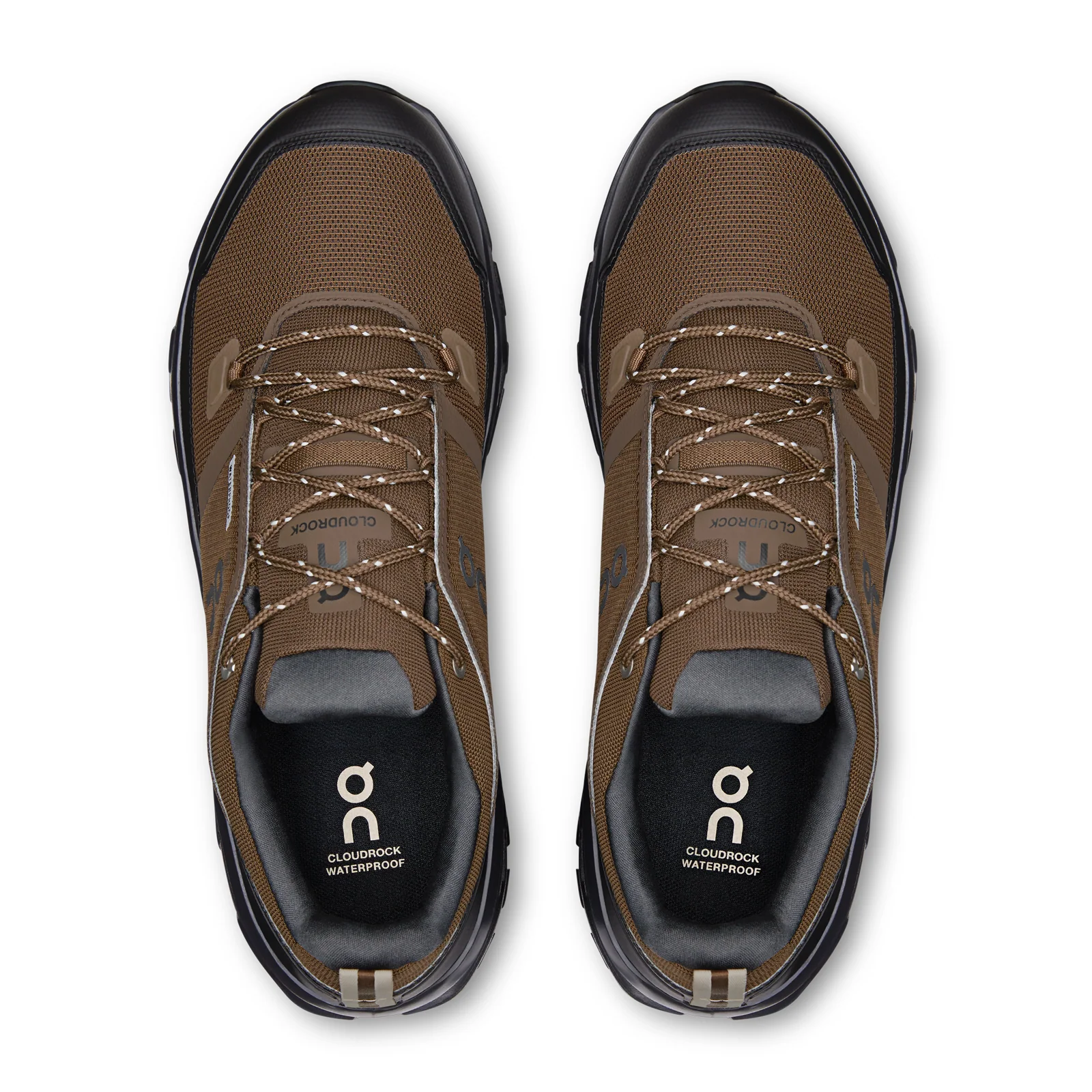 On Running Cloudrock Low Waterproof Hiking Shoe (Men) - Earth/Black - Image 5