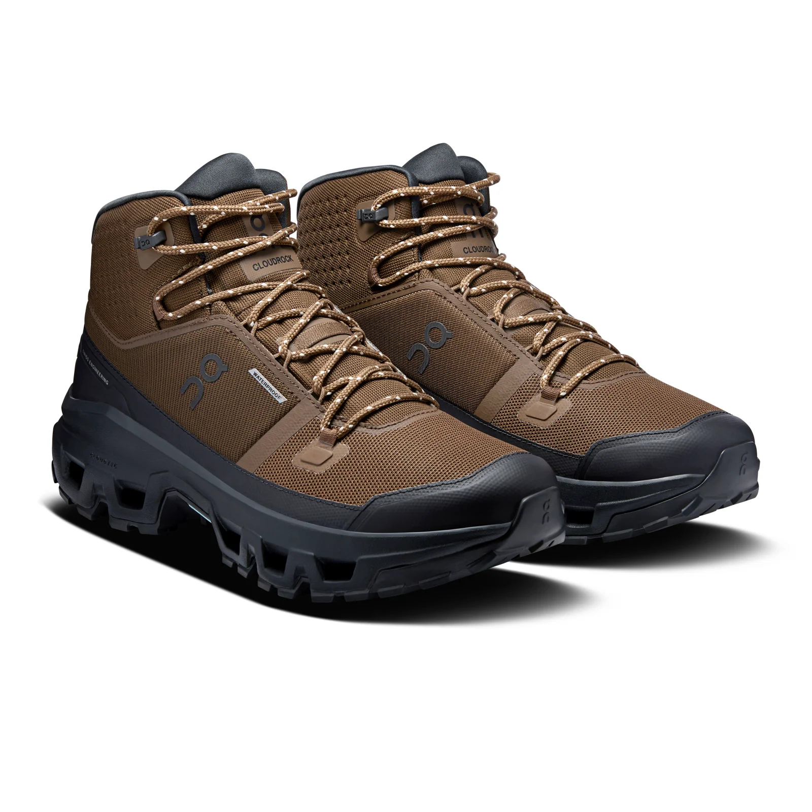 On Running Cloudrock Mid Waterproof Hiking Shoe (Men) - Earth/Black - Image 3