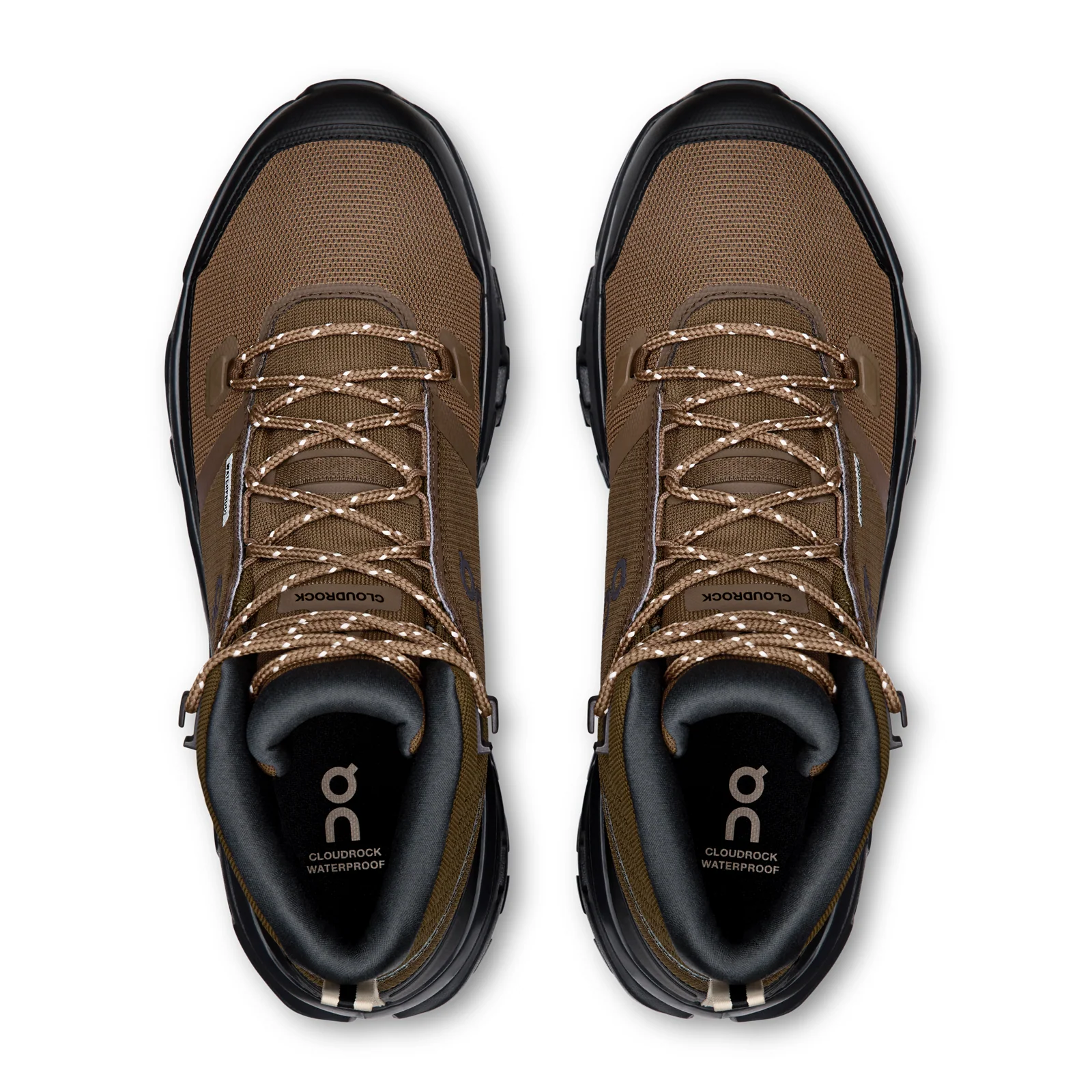 On Running Cloudrock Mid Waterproof Hiking Shoe (Men) - Earth/Black - Image 5