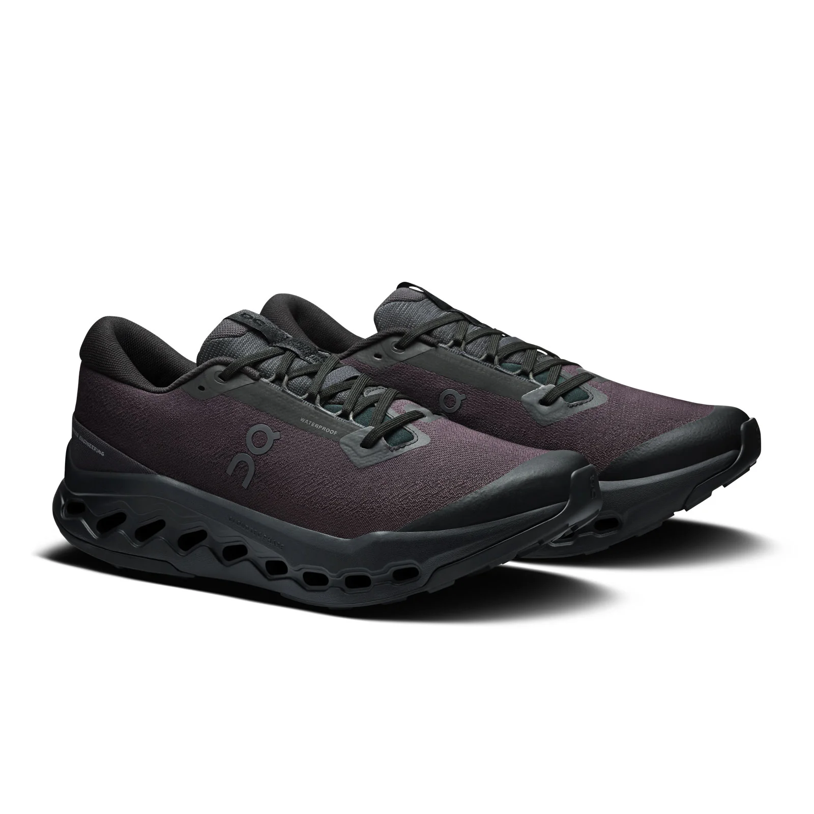 On Running Cloudsurfer Trail 2 Waterproof Running Shoe (Men) - Black/Black - Image 3