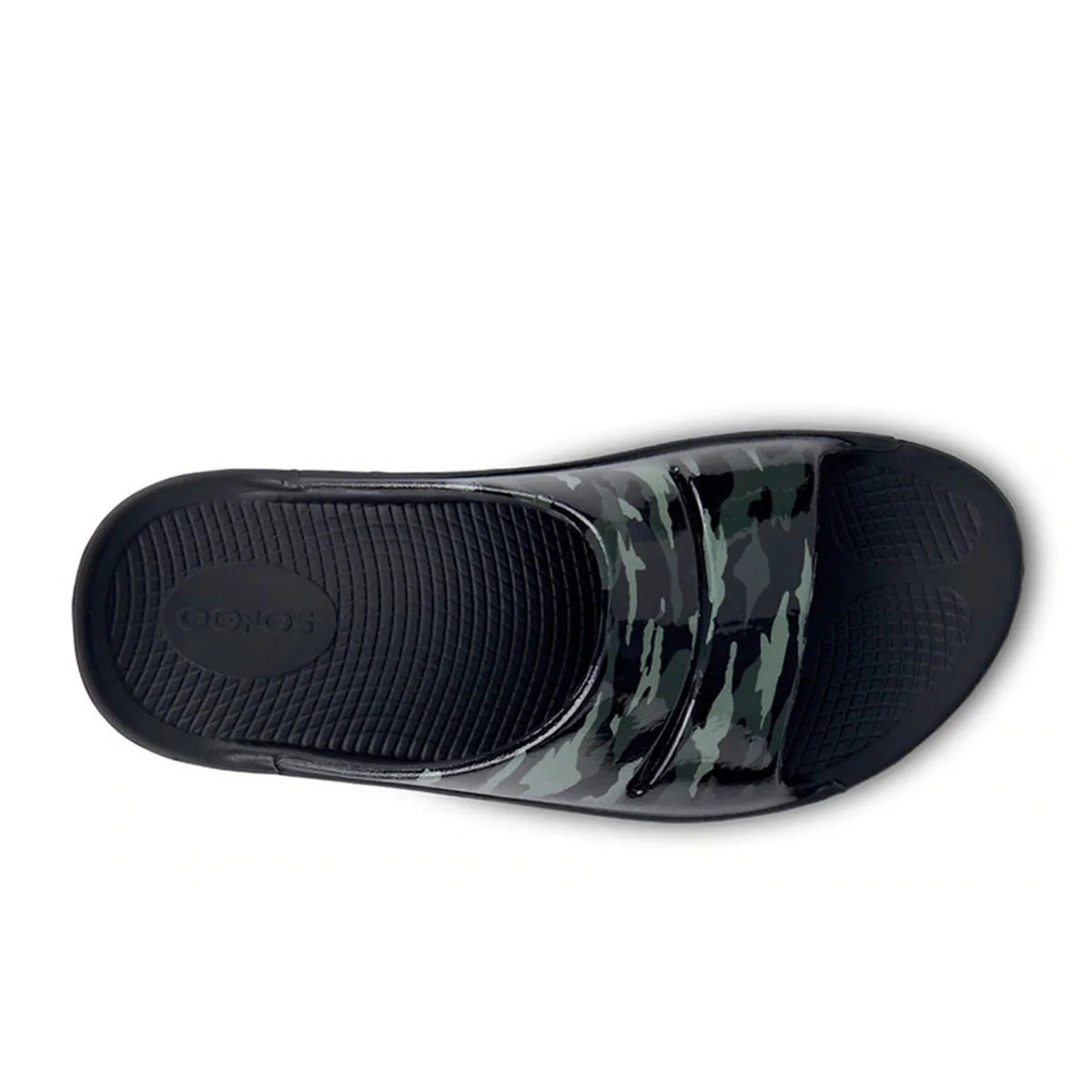 Oofos OOahh Limited Slide Sandal (Women) - Black/Green Camo - Image 3