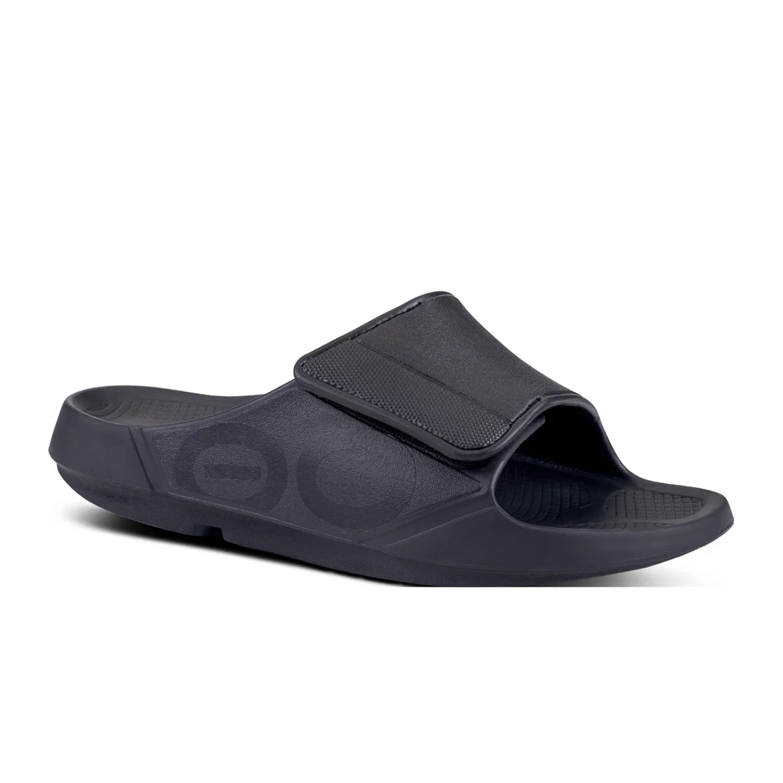 Oofos OOahh Sport Flex Slide Sandal (Unisex) - Black/Matte Black