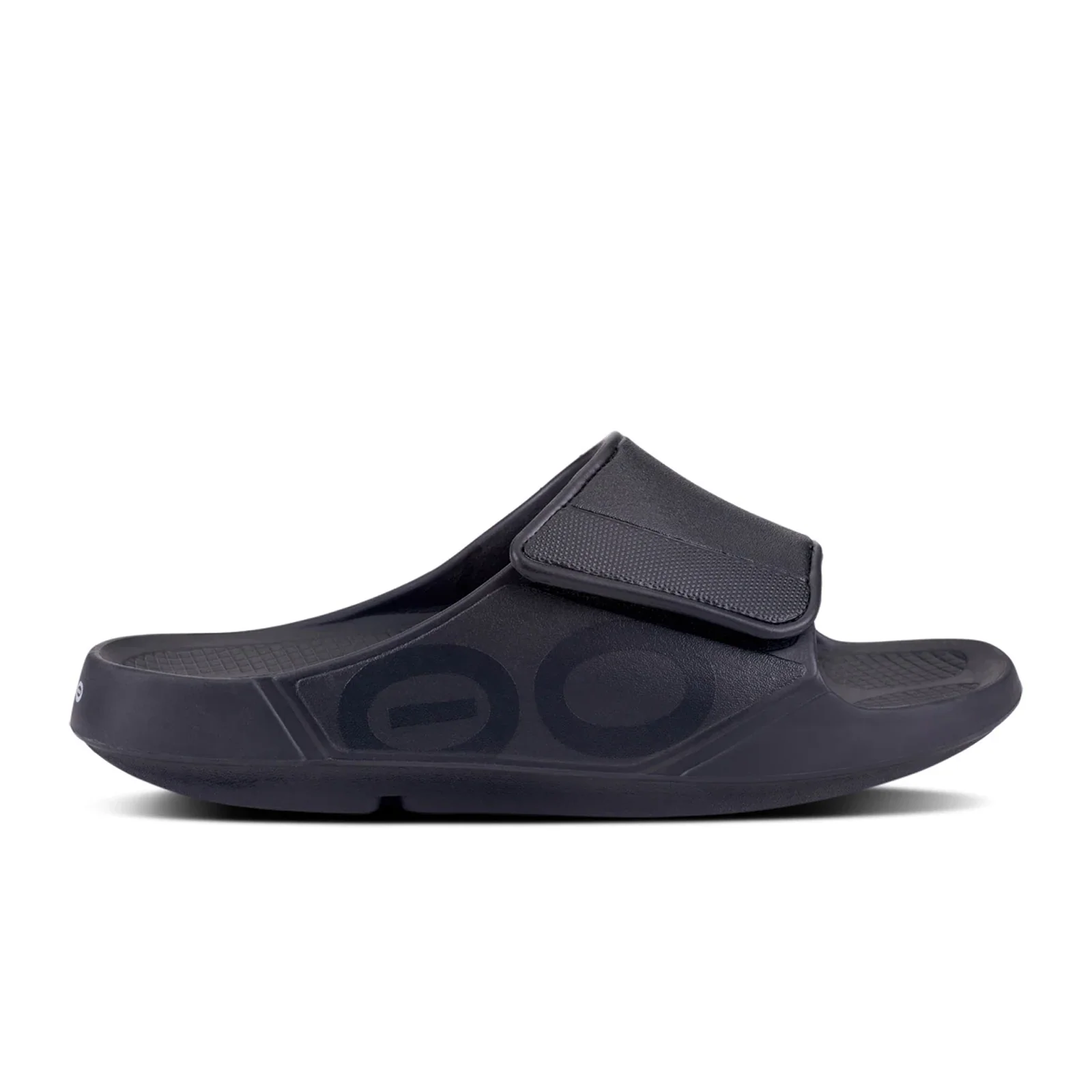 Oofos OOahh Sport Flex Slide Sandal (Unisex) - Black/Matte Black - Image 2