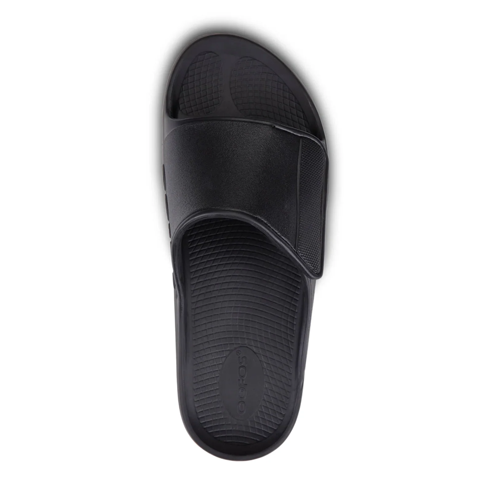 Oofos OOahh Sport Flex Slide Sandal (Unisex) - Black/Matte Black - Image 4