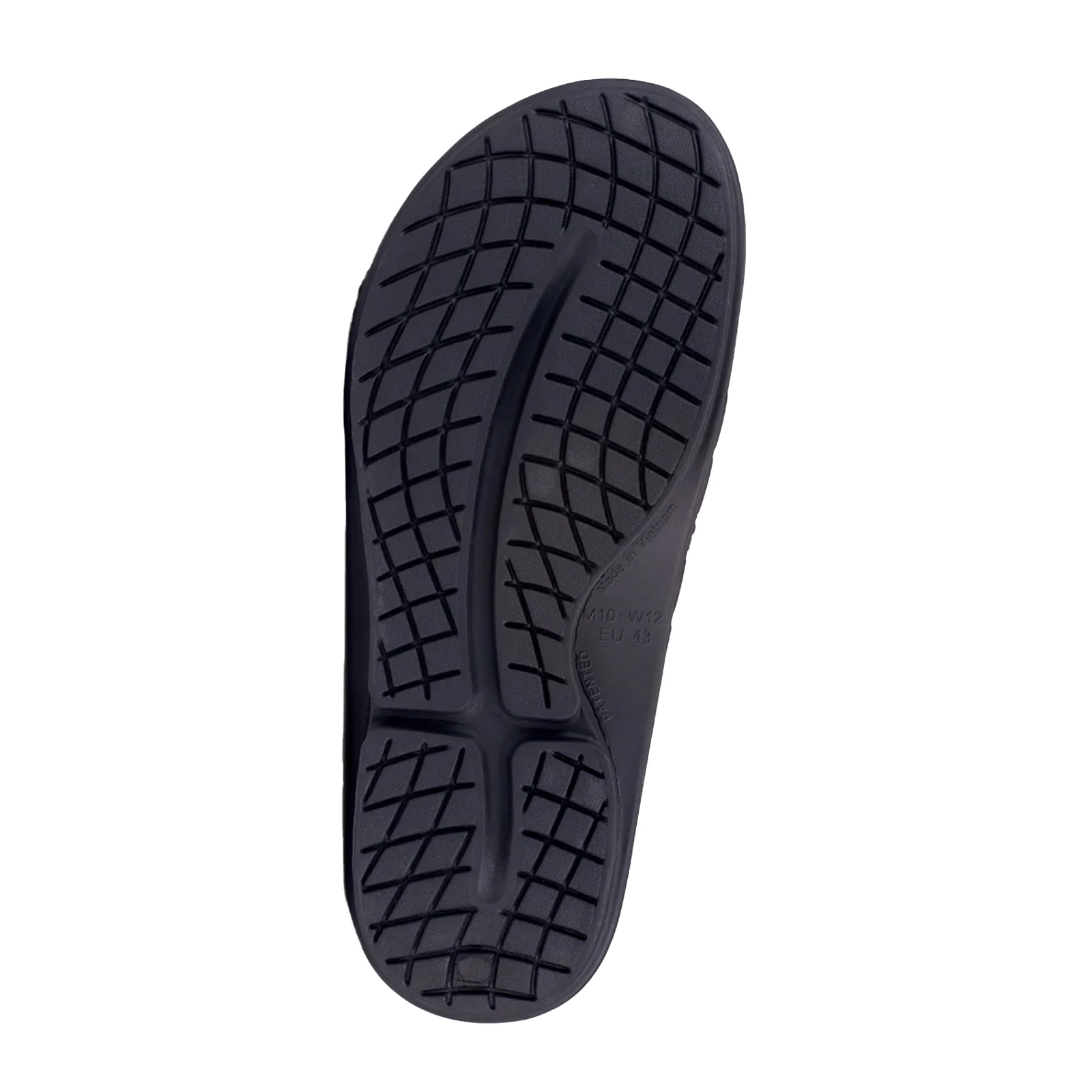 Oofos OOahh Sport Flex Slide Sandal (Unisex) - Black/Matte Black - Image 5