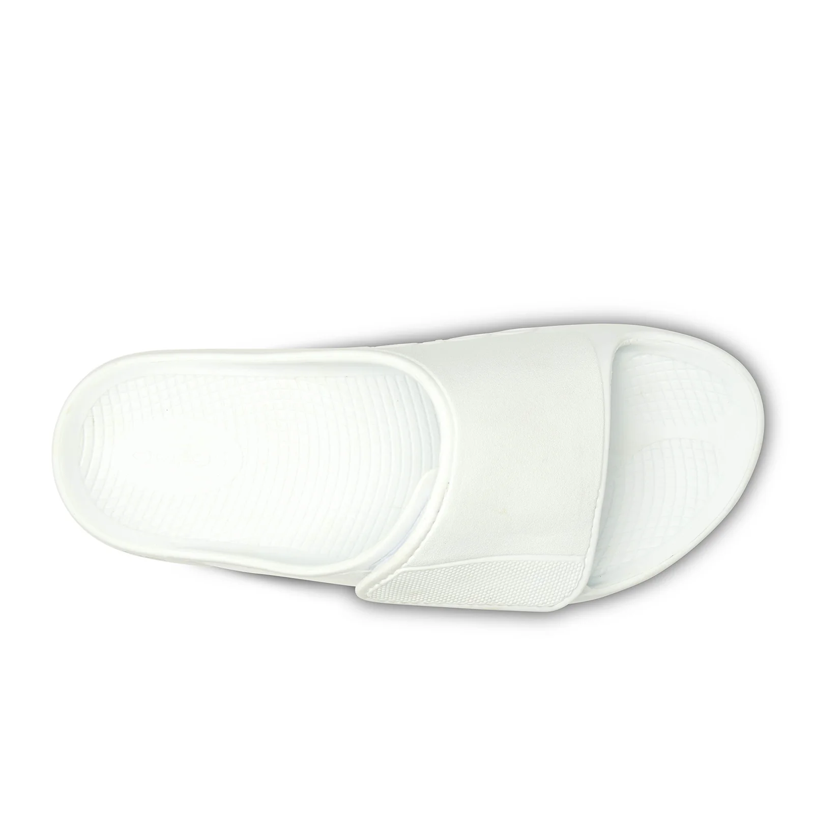 Oofos OOahh Sport Flex Slide Sandal (Unisex) - White - Image 4