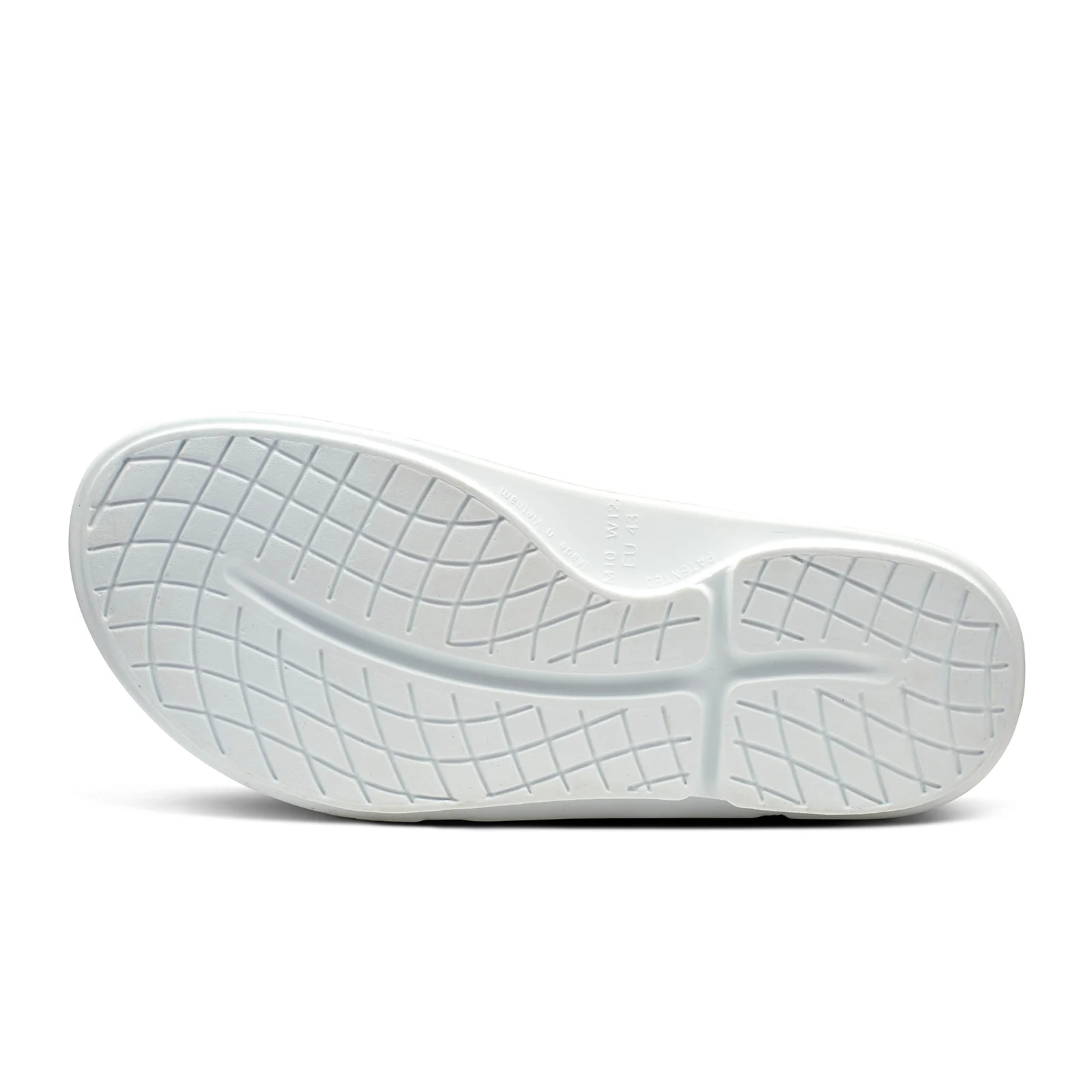 Oofos OOahh Sport Flex Slide Sandal (Unisex) - White - Image 5