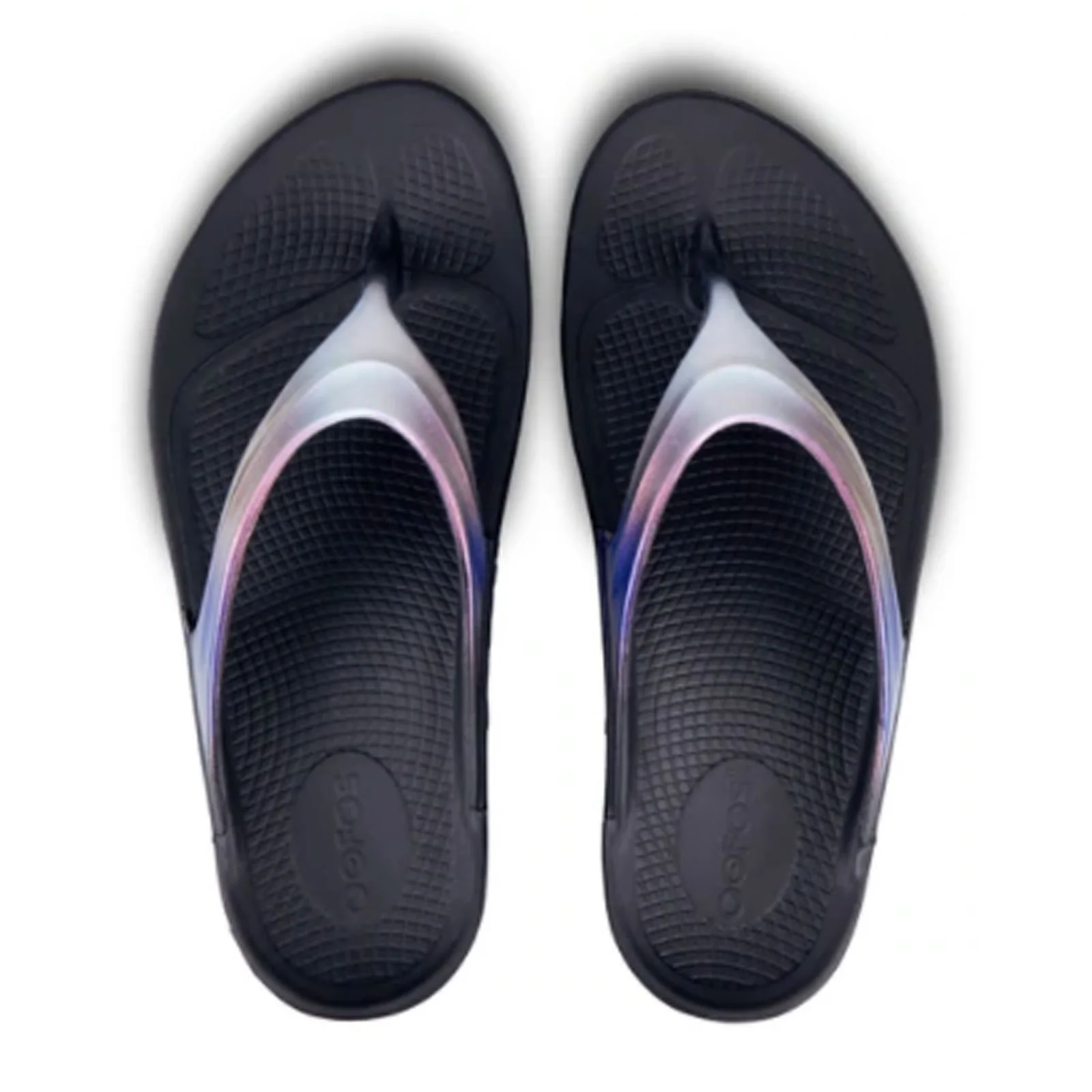 Oofos OOlala Luxe Sandal (Women) - Black/Calypso - Image 3
