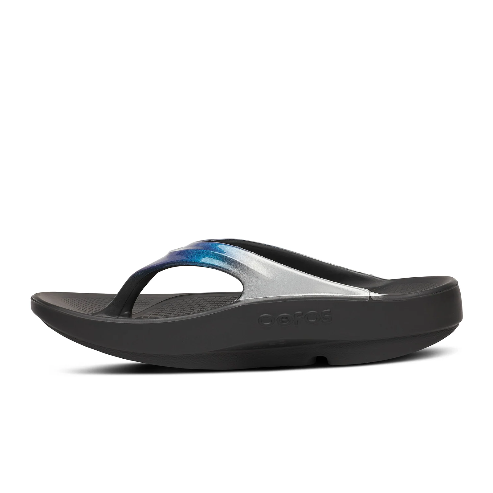 Oofos OOlala Luxe Sandal (Women) - Shimmer Blue - Image 2