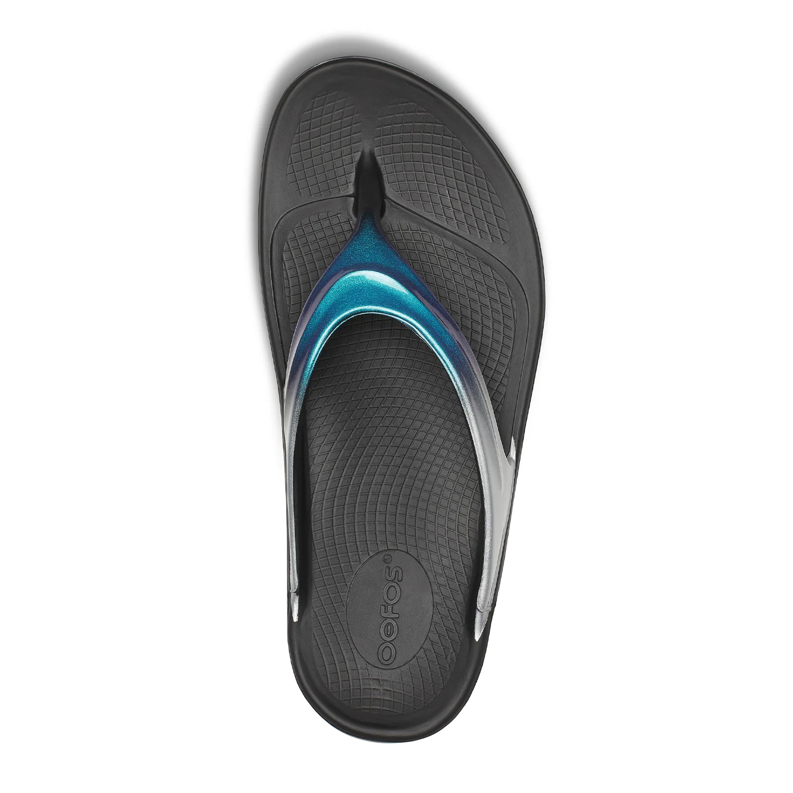 Oofos OOlala Luxe Sandal (Women) - Shimmer Blue - Image 6