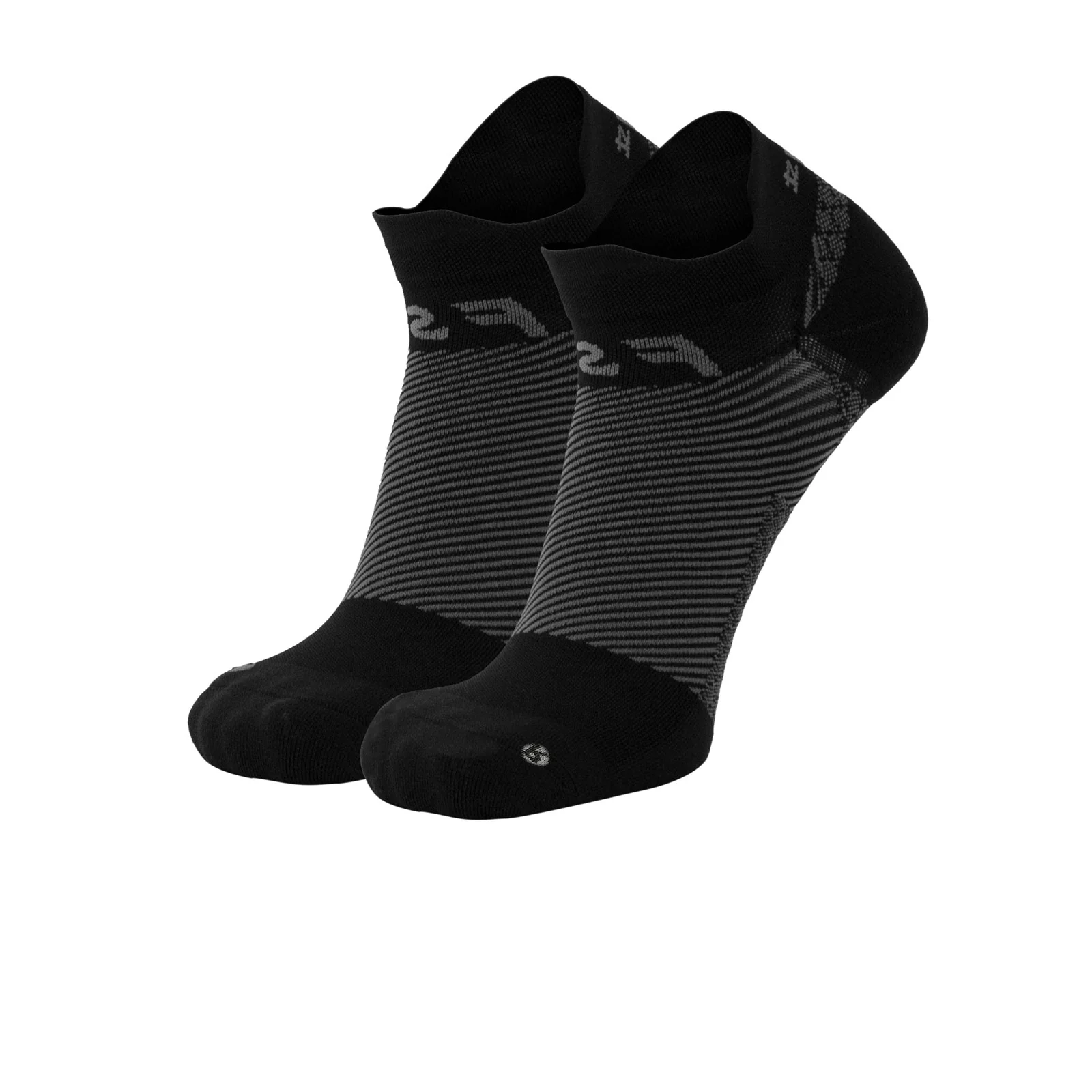 OS1st FS4 Plantar Fasciitis No Show Sock (Unisex) - Black - Image 2