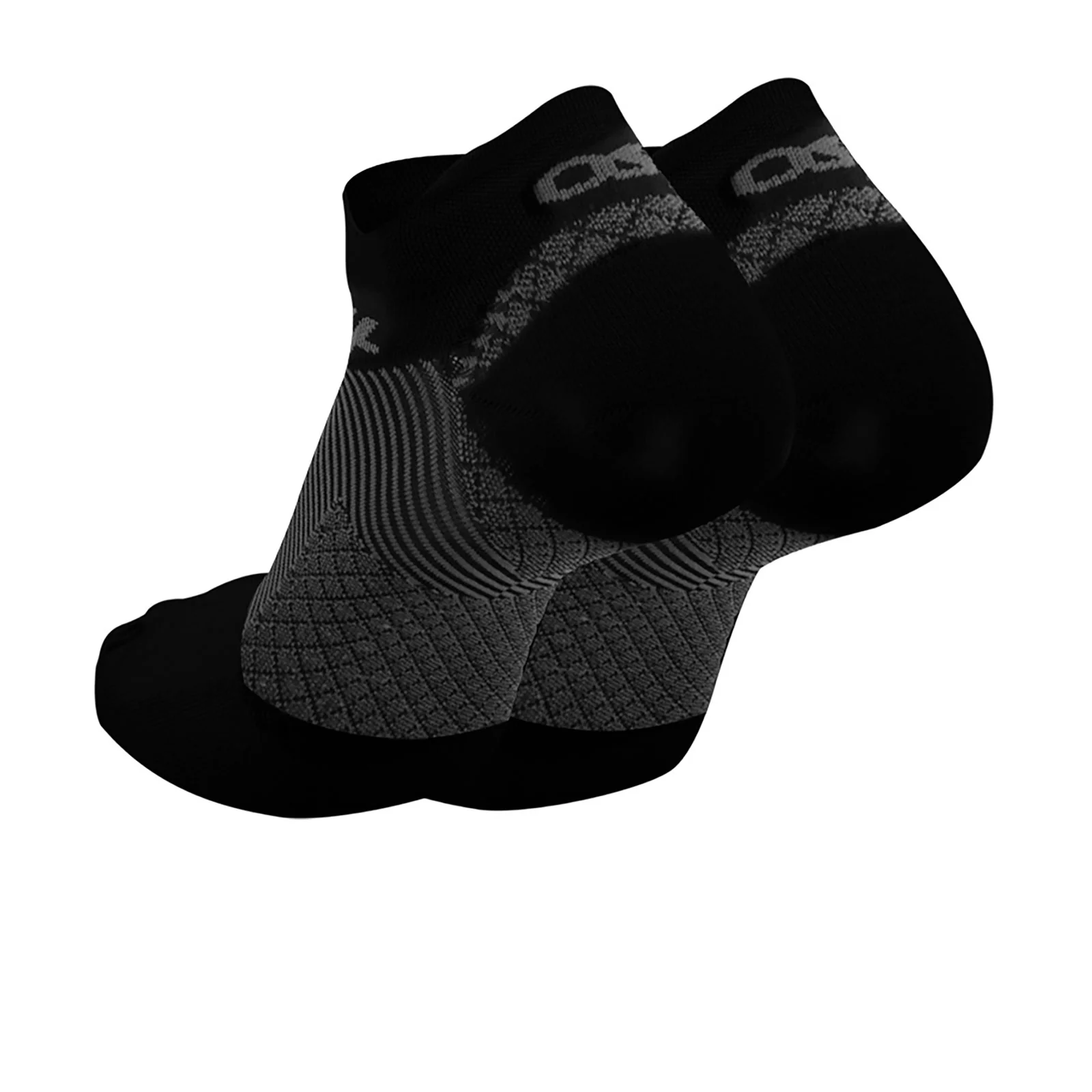 OS1st FS4 Plantar Fasciitis No Show Sock (Unisex) - Black - Image 3