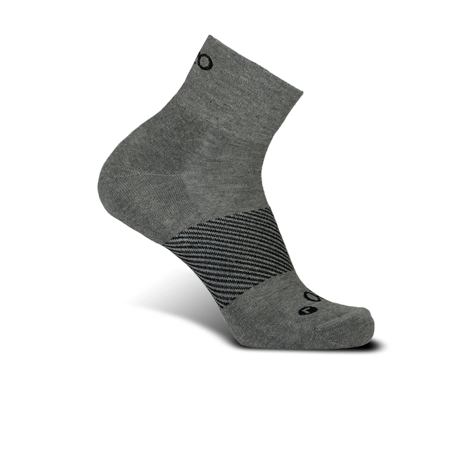 OS1st Wicked Comfort Quarter Crew Sock (Unisex) - Charcoal
