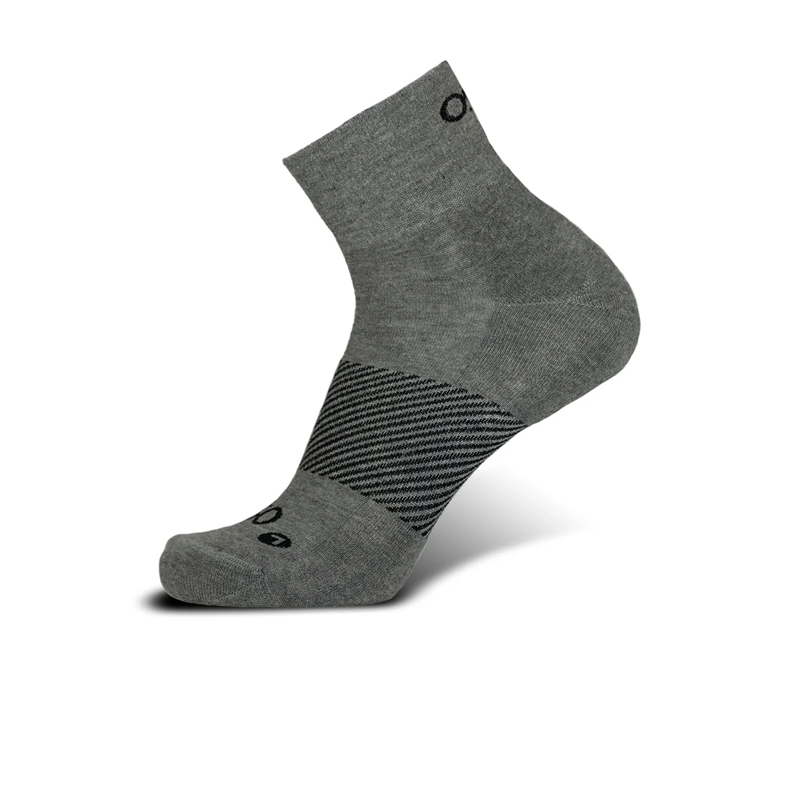 OS1st Wicked Comfort Quarter Crew Sock (Unisex) - Charcoal - Image 2