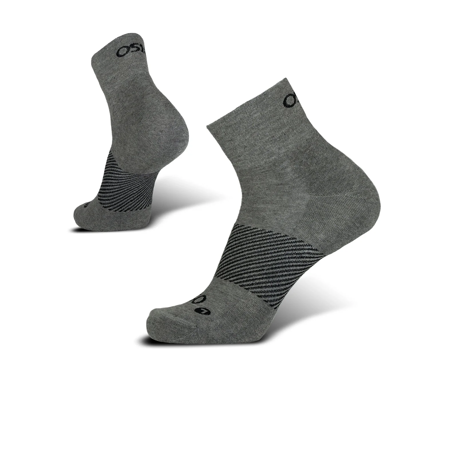 OS1st Wicked Comfort Quarter Crew Sock (Unisex) - Charcoal - Image 3