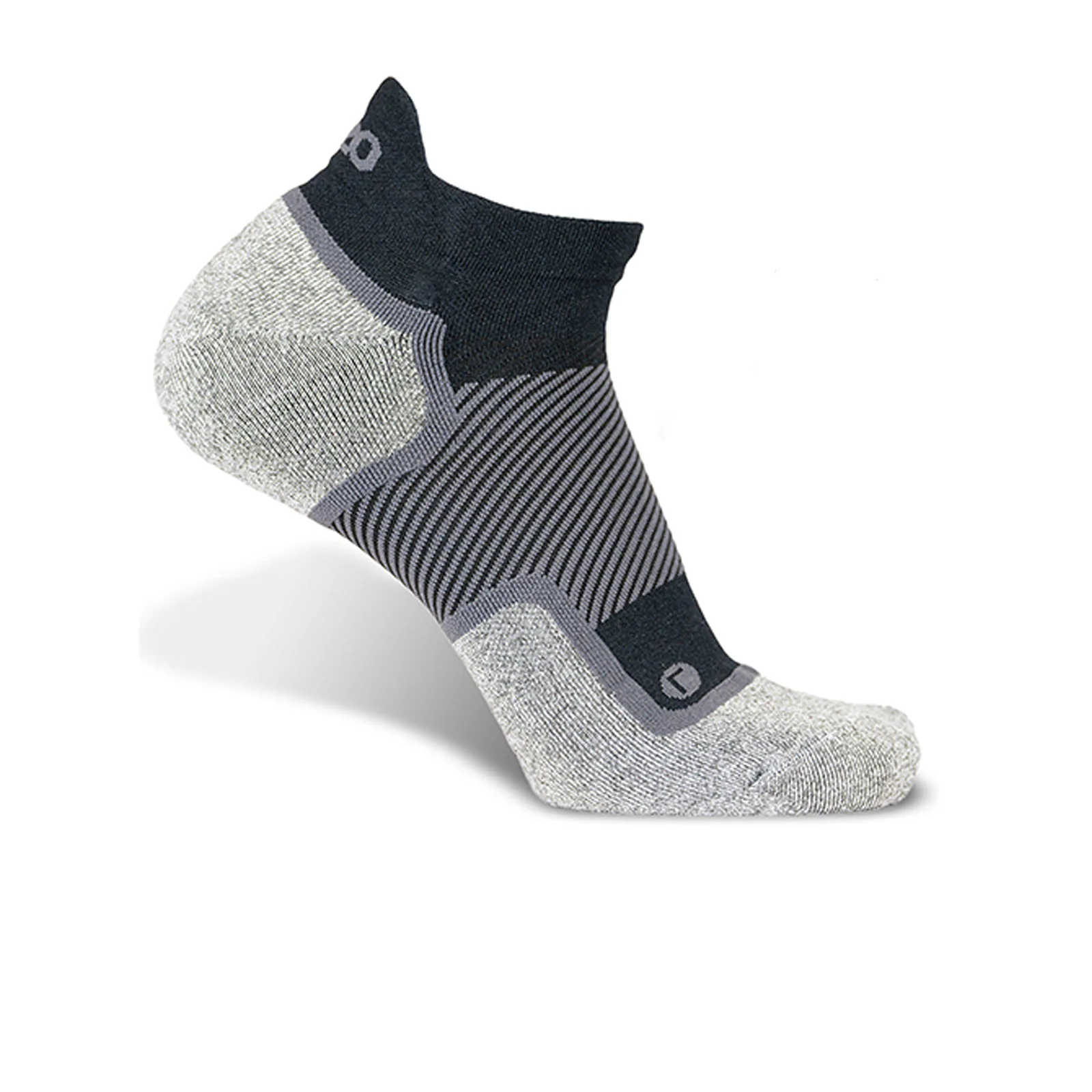 OS1st WP4+ Wide Wellness Performance No Show Sock (Unisex) - Black