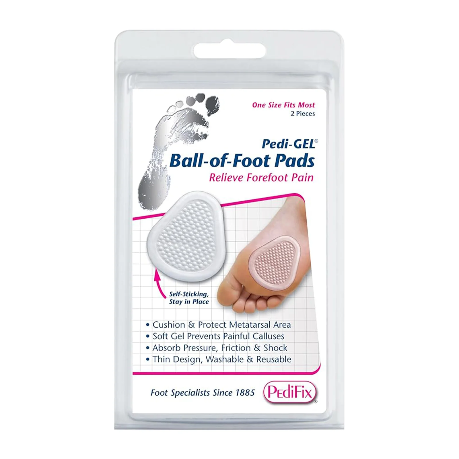 PediFix P8201 Pedi-GEL® Ball-of-Foot Pads (2 Pack)