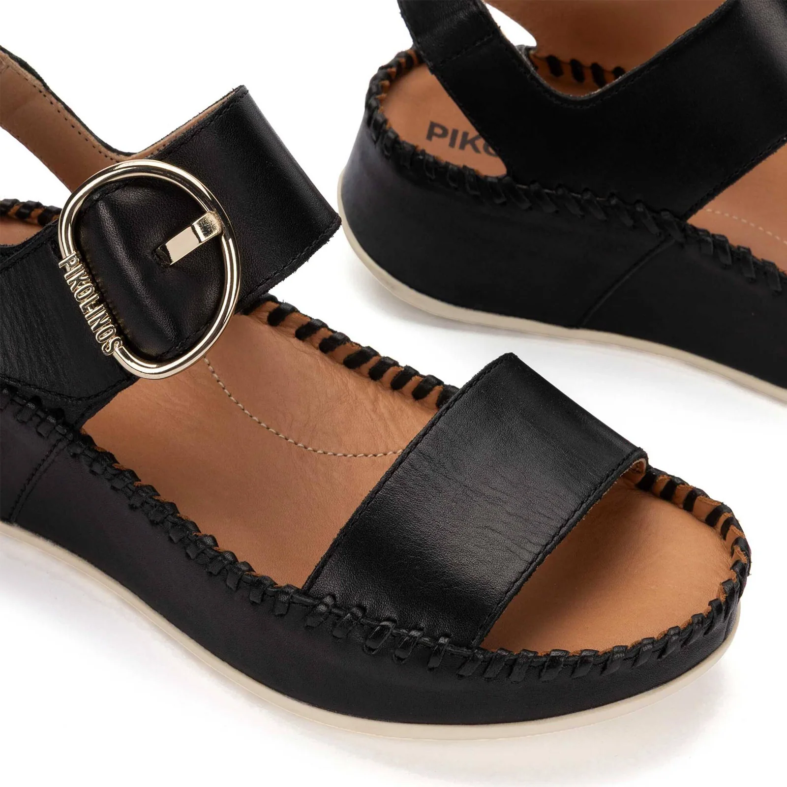 Pikolinos Marina W1C-0709 Wedge Sandal (Women) - Black - Image 4