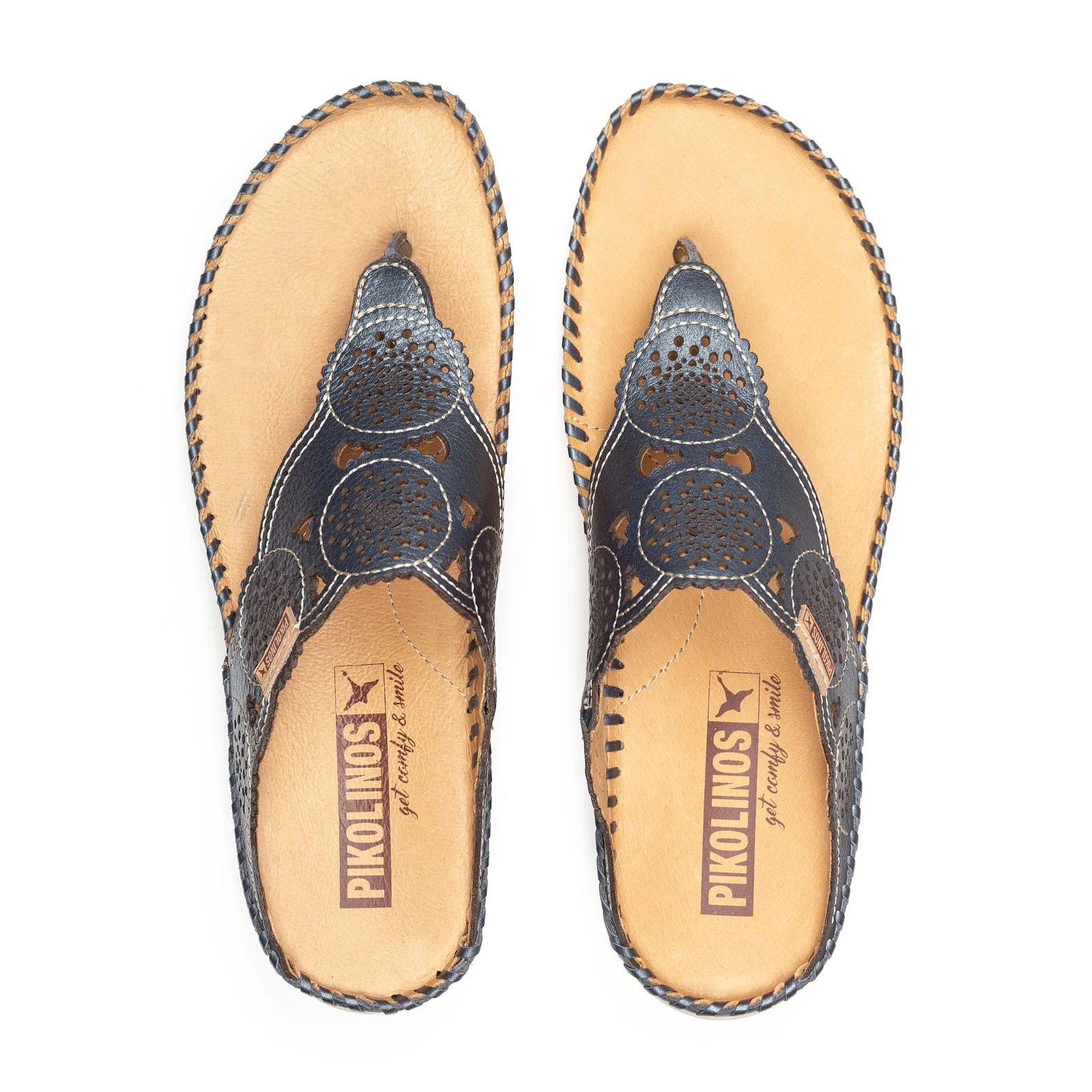 Pikolinos Marina W1C-0745 Wedge Sandal (Women) - Blue Leather - Image 2