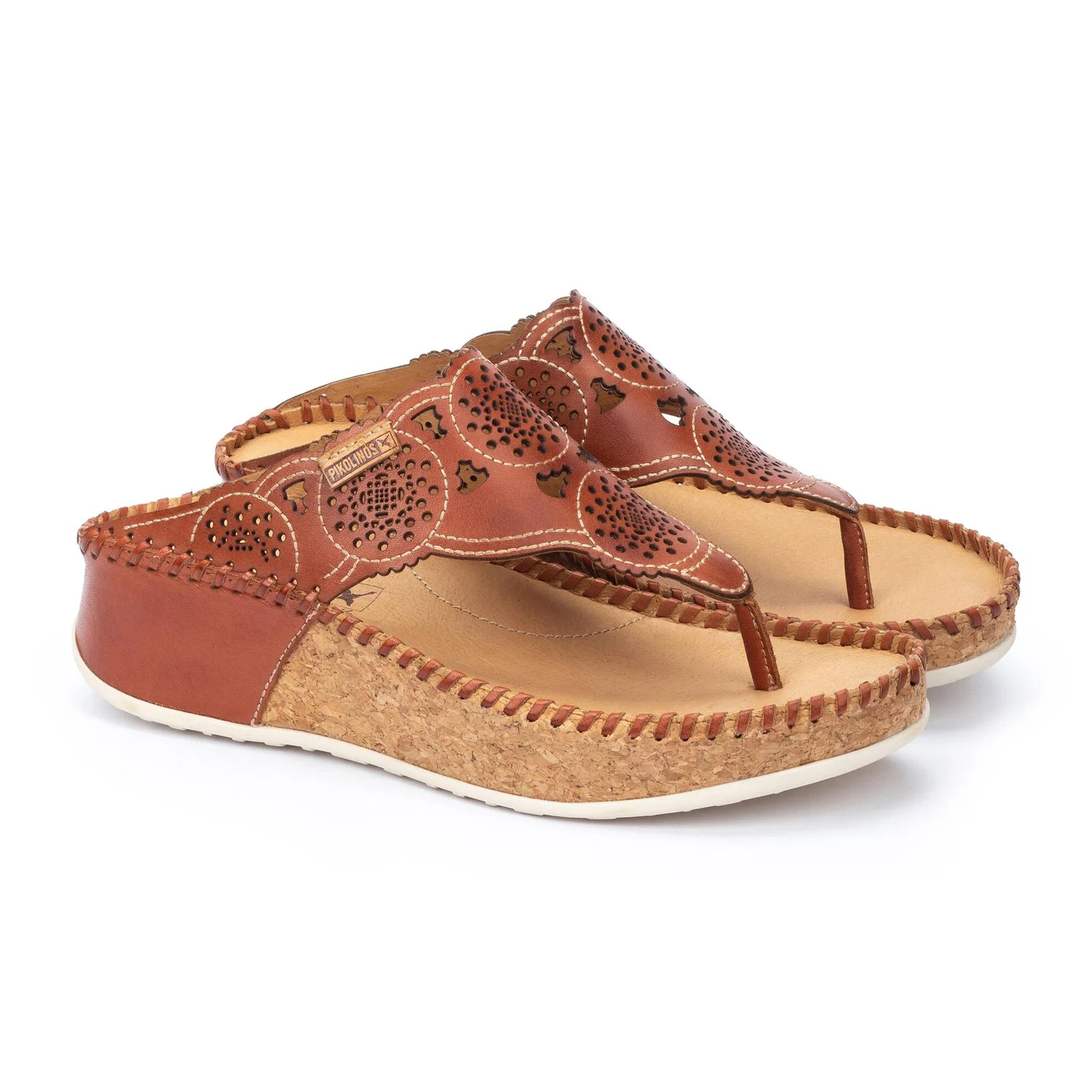 Pikolinos Marina W1C-0745 Wedge Sandal (Women) - Brick Leather - Image 2