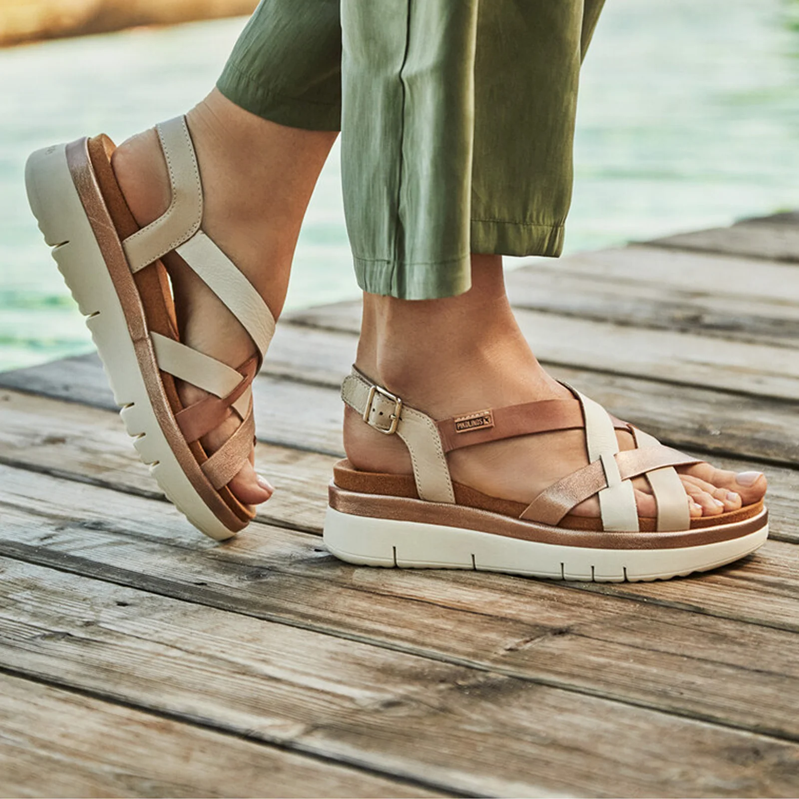 Pikolinos Palma W4N-0650C1 Backstrap Sandal (Women) - Marfil - Image 7