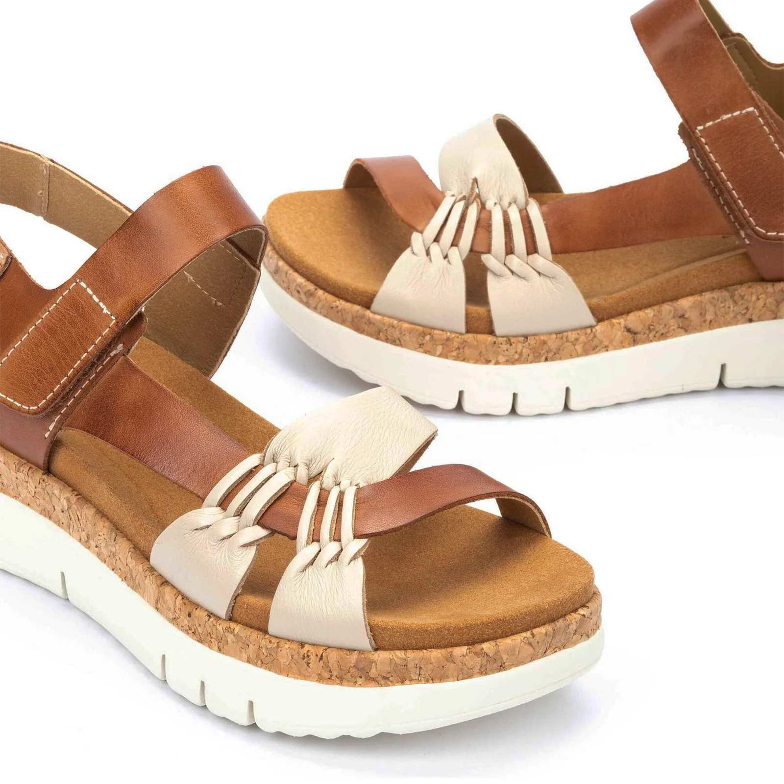 Pikolinos Palma W4N-0968C1 Backstrap Sandal (Women) - Marfil/Brandy Leather - Image 5