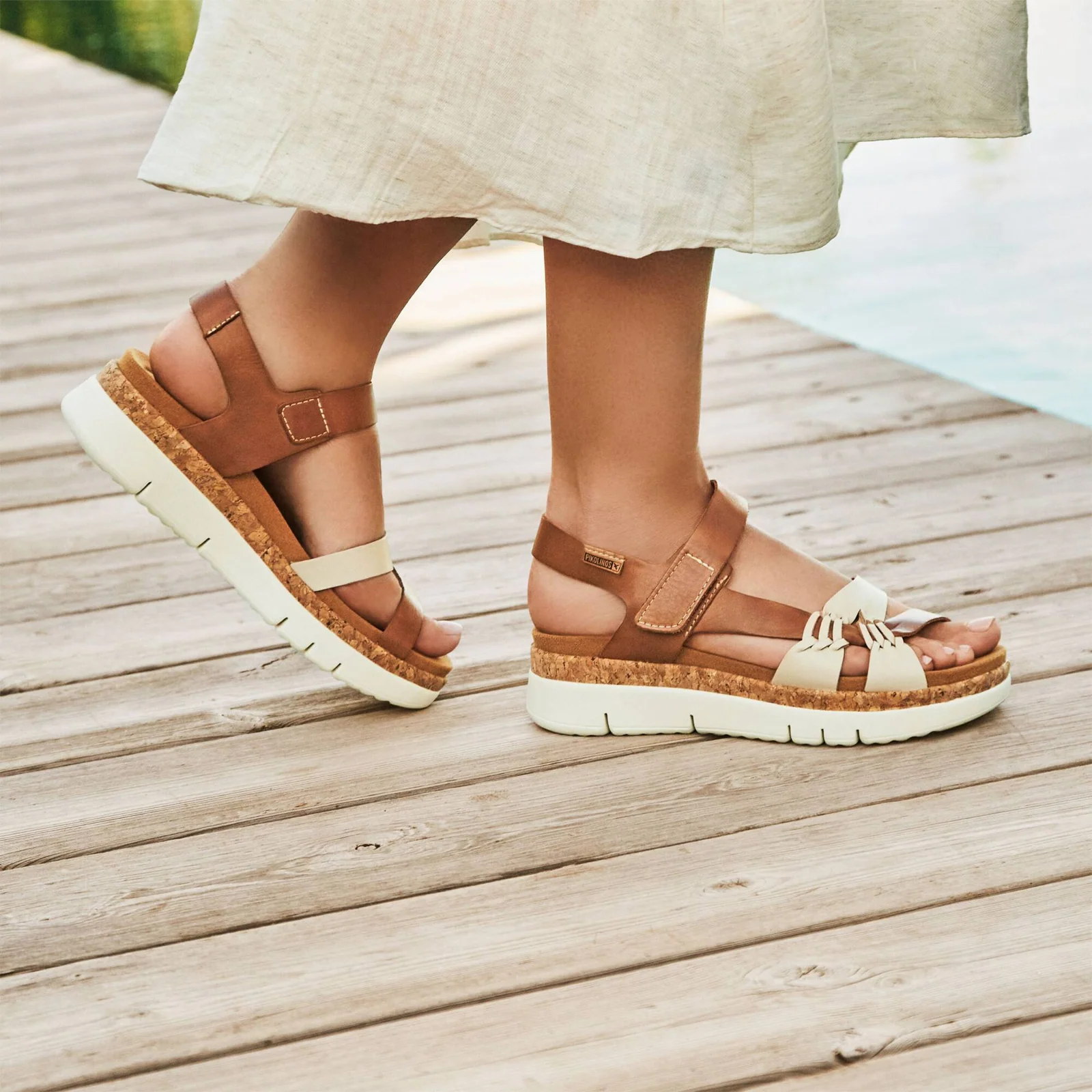 Pikolinos Palma W4N-0968C1 Backstrap Sandal (Women) - Marfil/Brandy Leather - Image 7