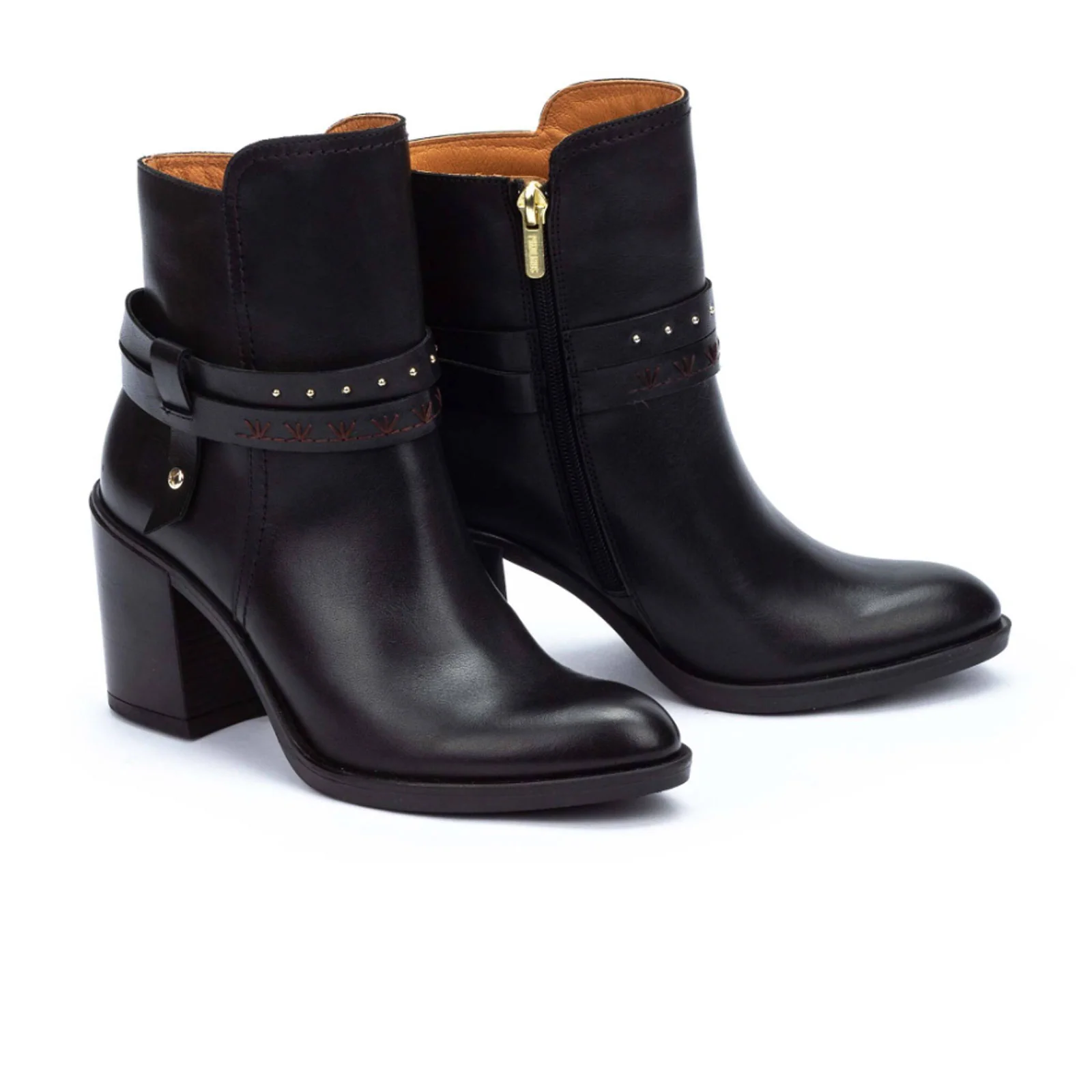 Pikolinos Rioja W7Y-8940 Heeled Ankle Boot (Women) - Black Leather - Image 2