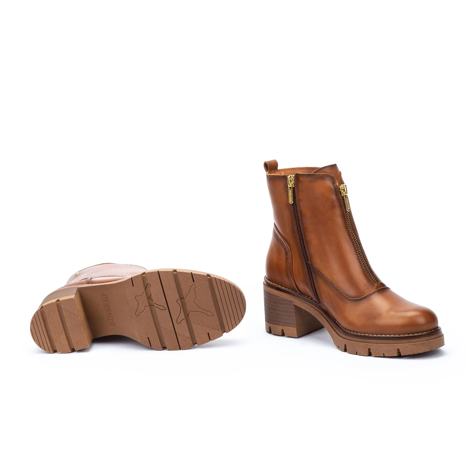 Pikolinos Soria W0B-8626 Heeled Ankle Boot (Women) - Brandy - Image 3