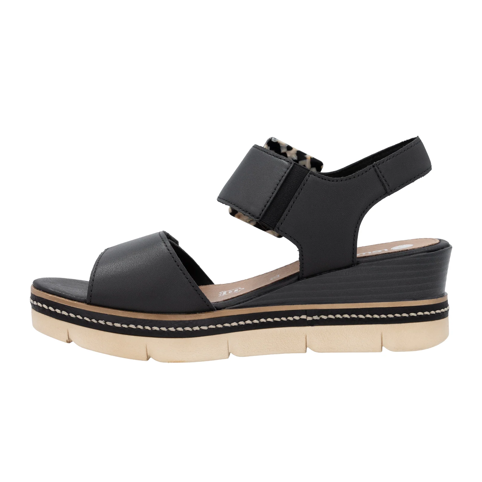 Remonte Jerilyn 53 Wedge Sandal (Women) - Black Multi - Image 2